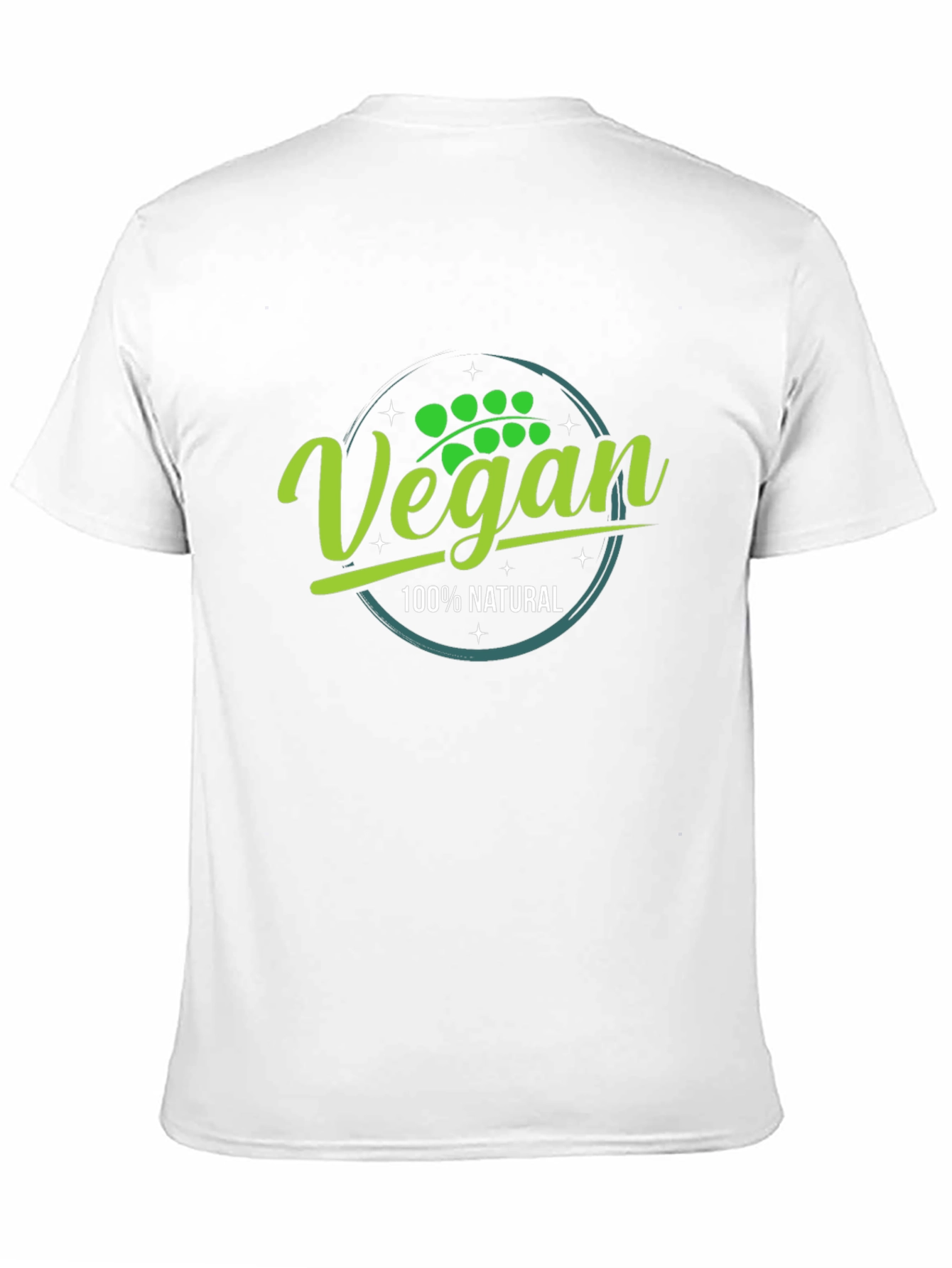 Vegan 100% Natural Black T-Shirt