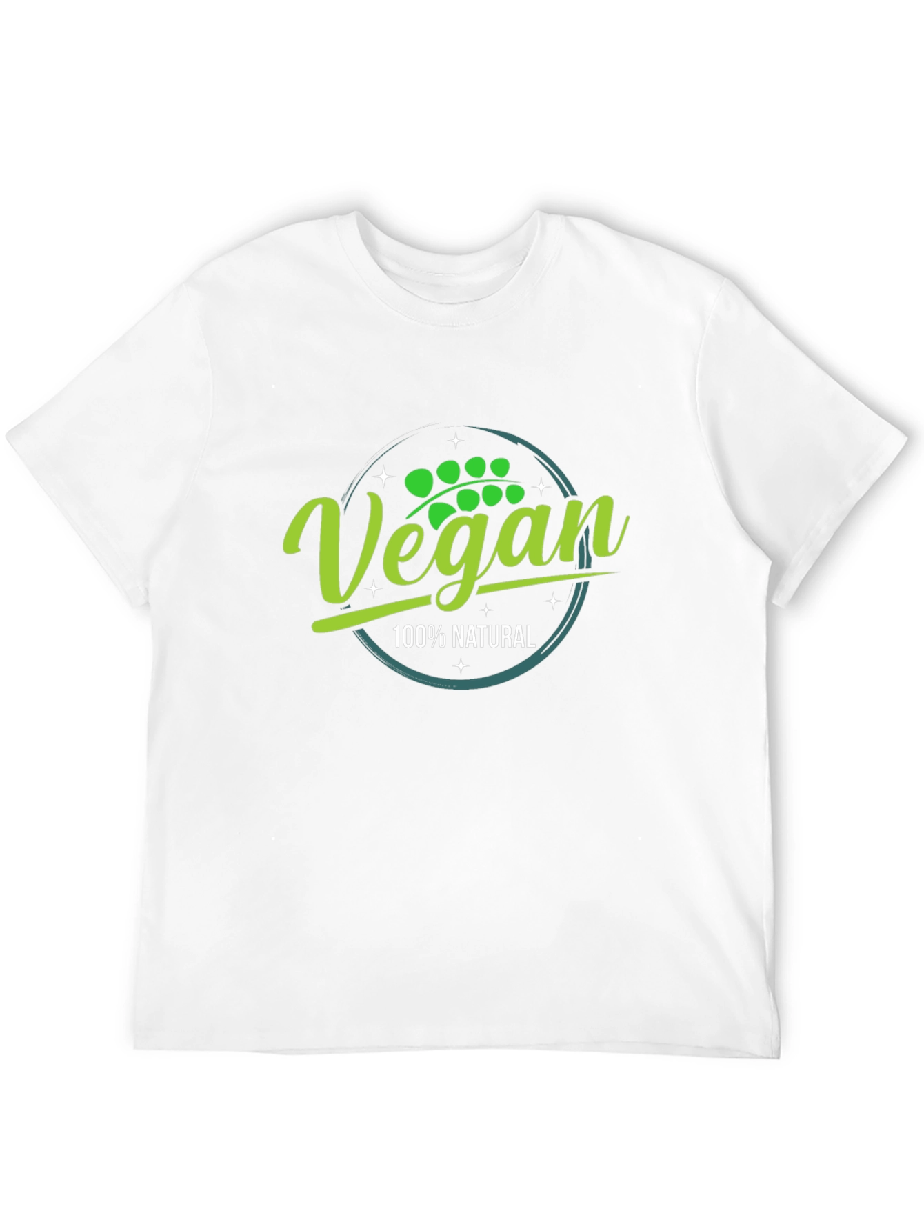 Vegan 100% Natural Black T-Shirt