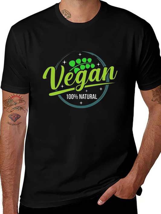 Vegan 100% Natural Black T-Shirt