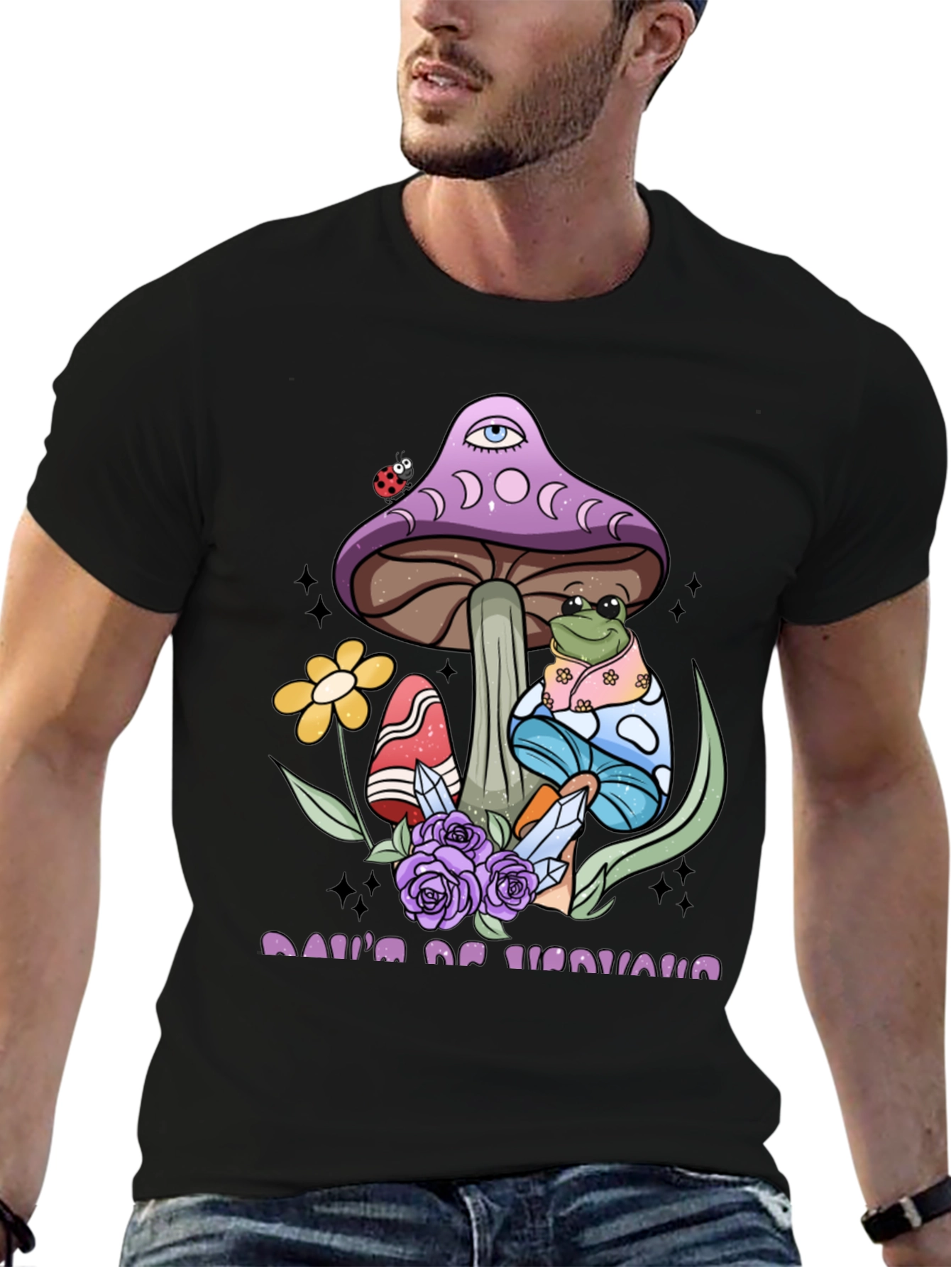 Mystical Frog & Mushroom Graphic Tee
