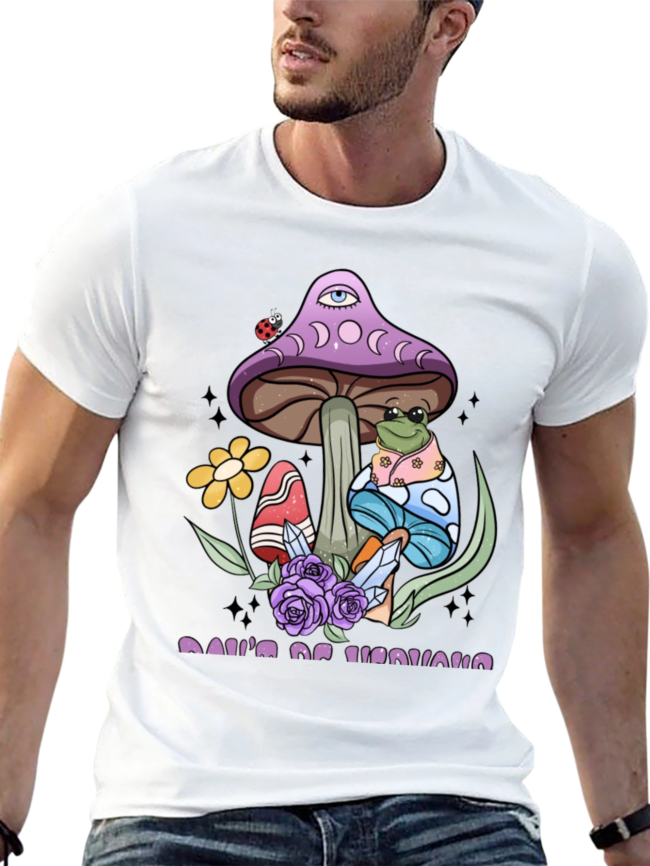 Mystical Frog & Mushroom Graphic Tee