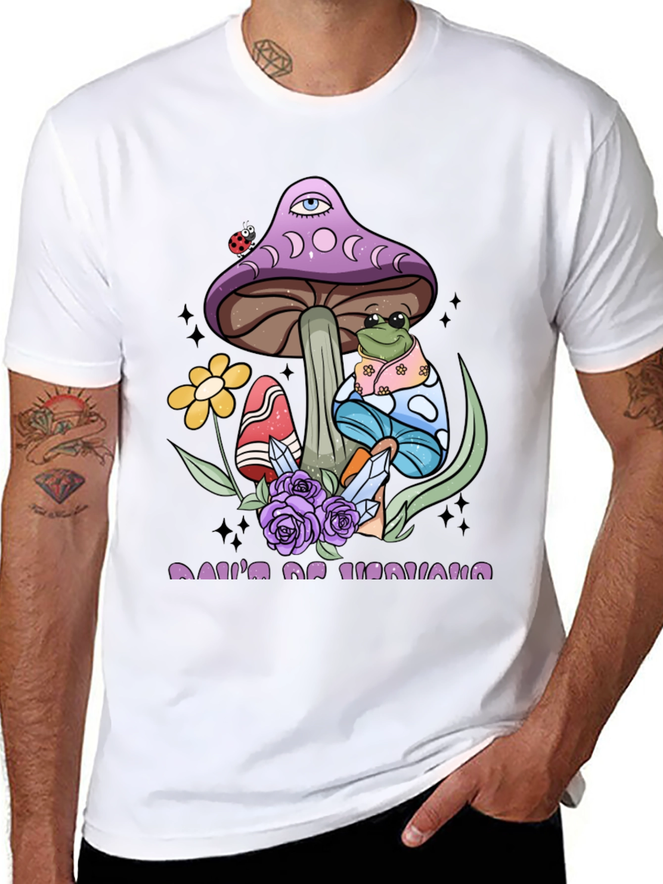 Mystical Frog & Mushroom Graphic Tee