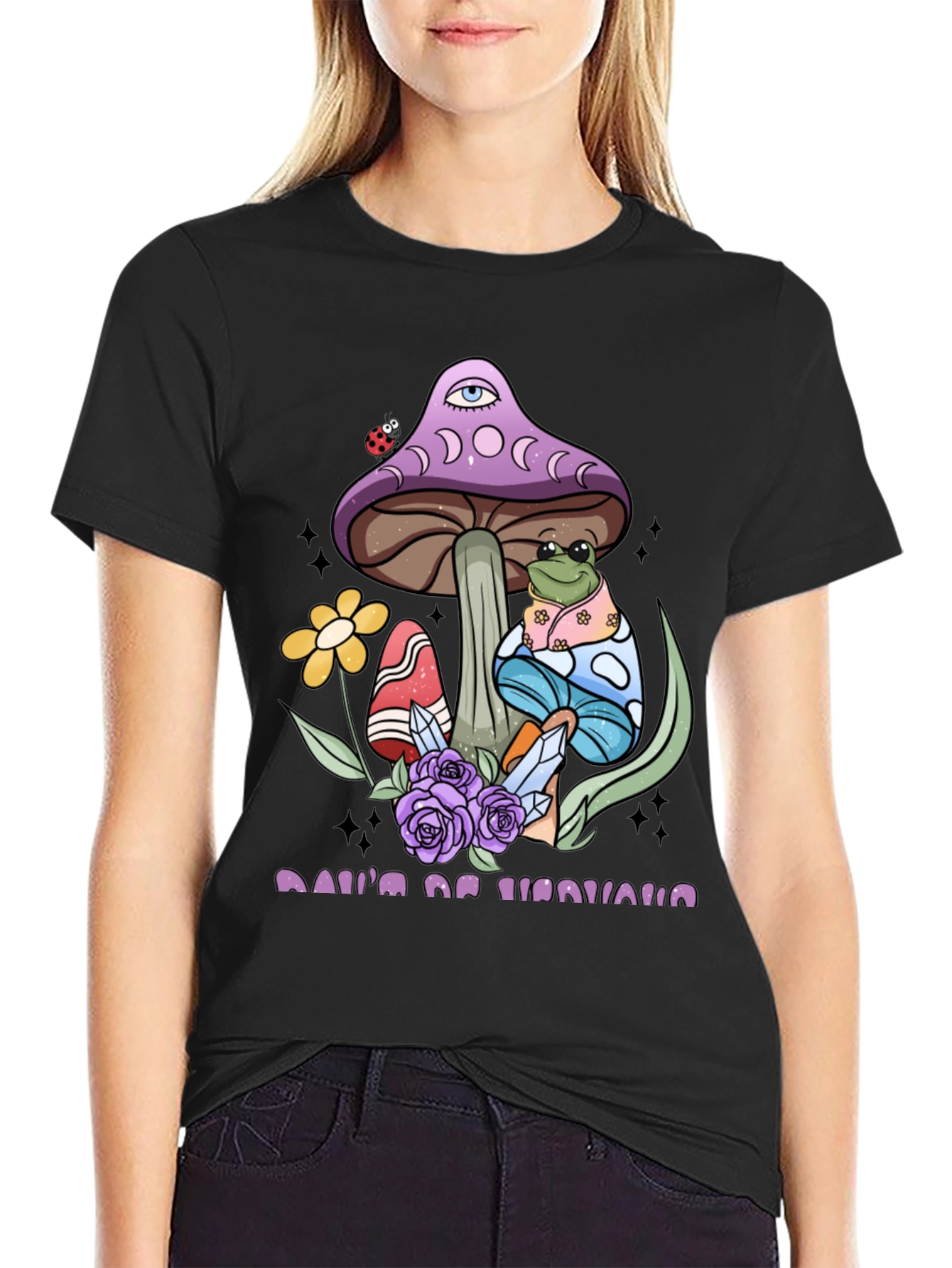 Mystical Frog & Mushroom Graphic Tee
