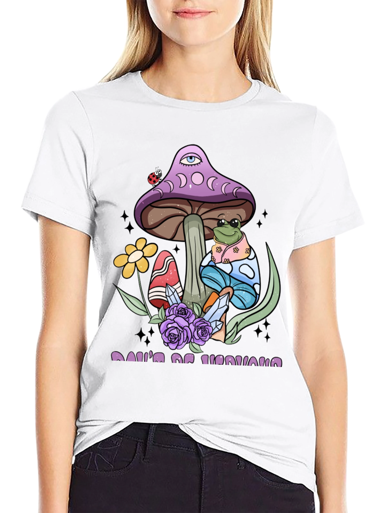 Mystical Frog & Mushroom Graphic Tee