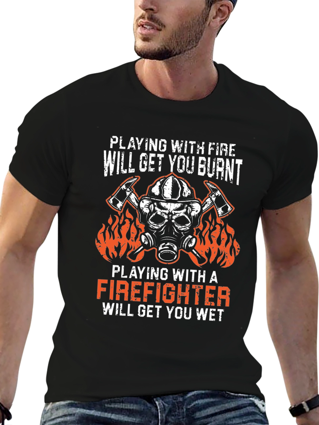 Firefighter T-Shirt: Playing With Fire Design