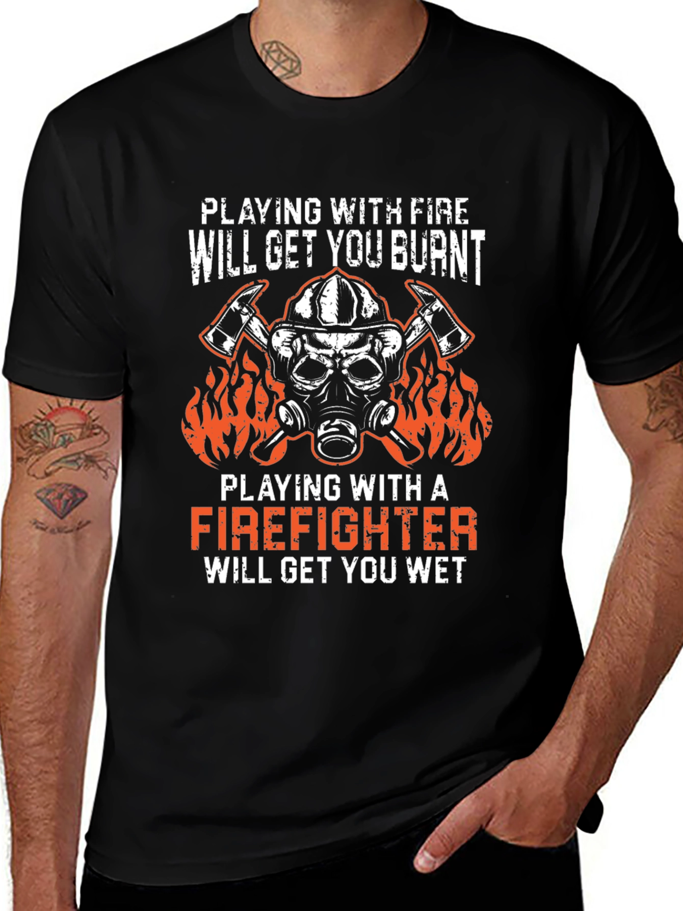 Firefighter T-Shirt: Playing With Fire Design