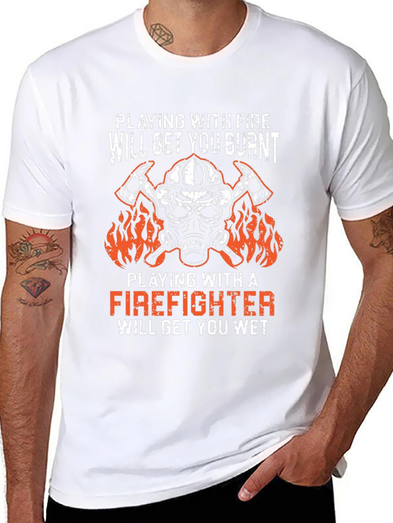 Firefighter T-Shirt: Playing With Fire Design