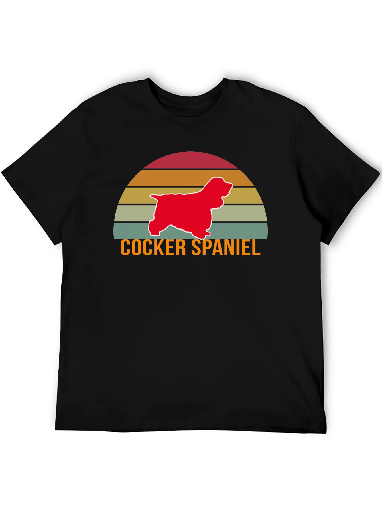 Cocker Spaniel Retro Sunset T-Shirt