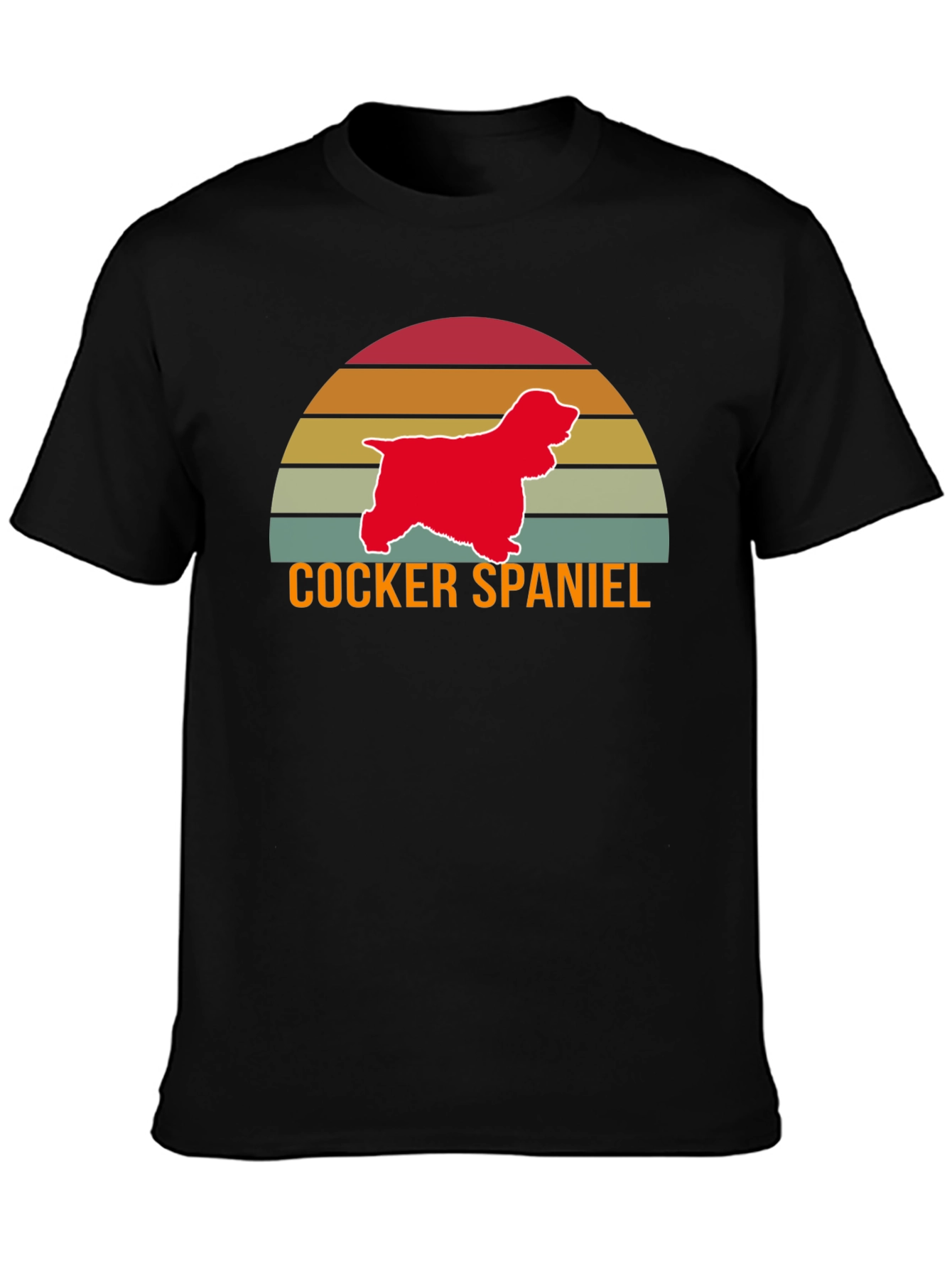 Cocker Spaniel Retro Sunset T-Shirt