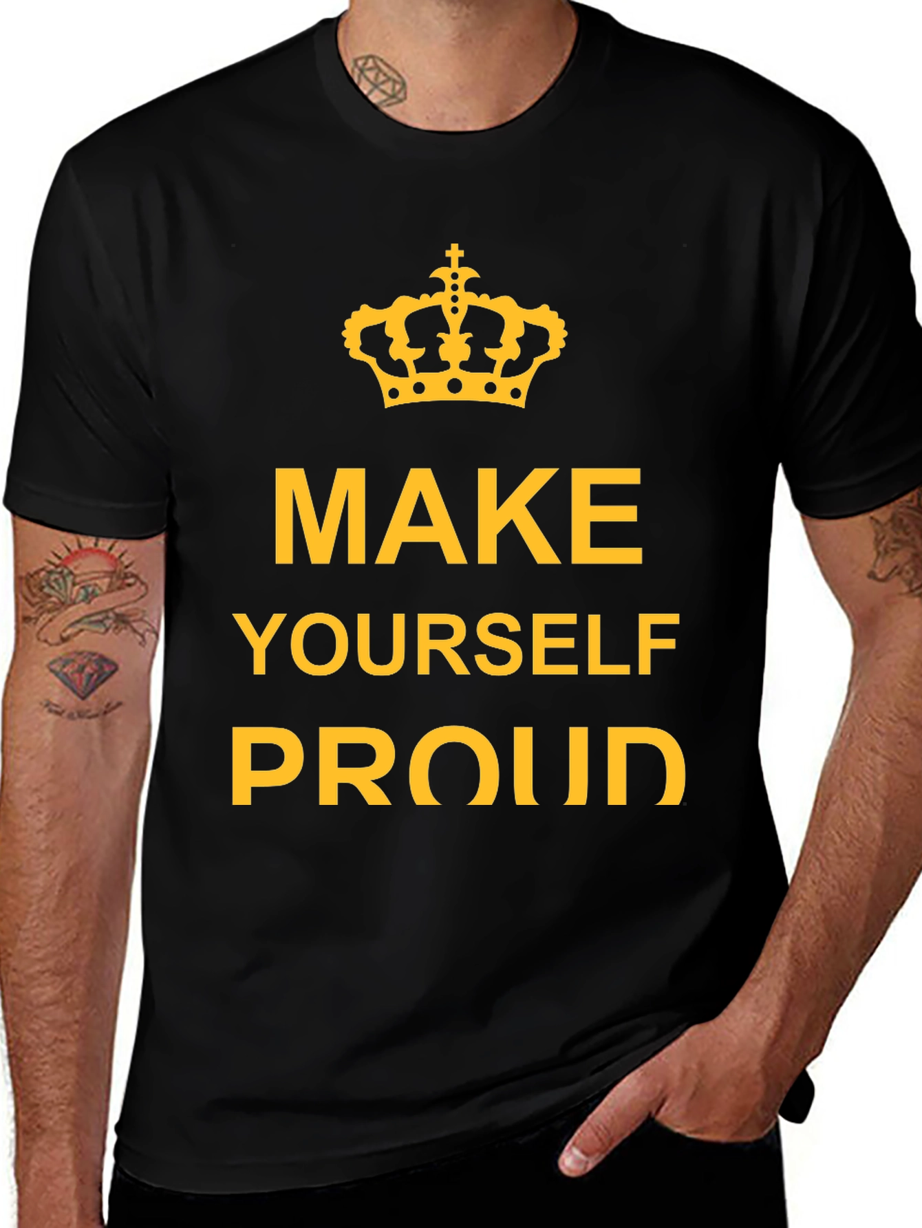 Make Yourself Proud Black Graphic Tee