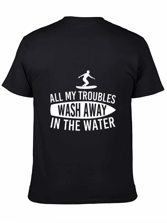 Surfer Graphic T-Shirt - All My Troubles Wash Away