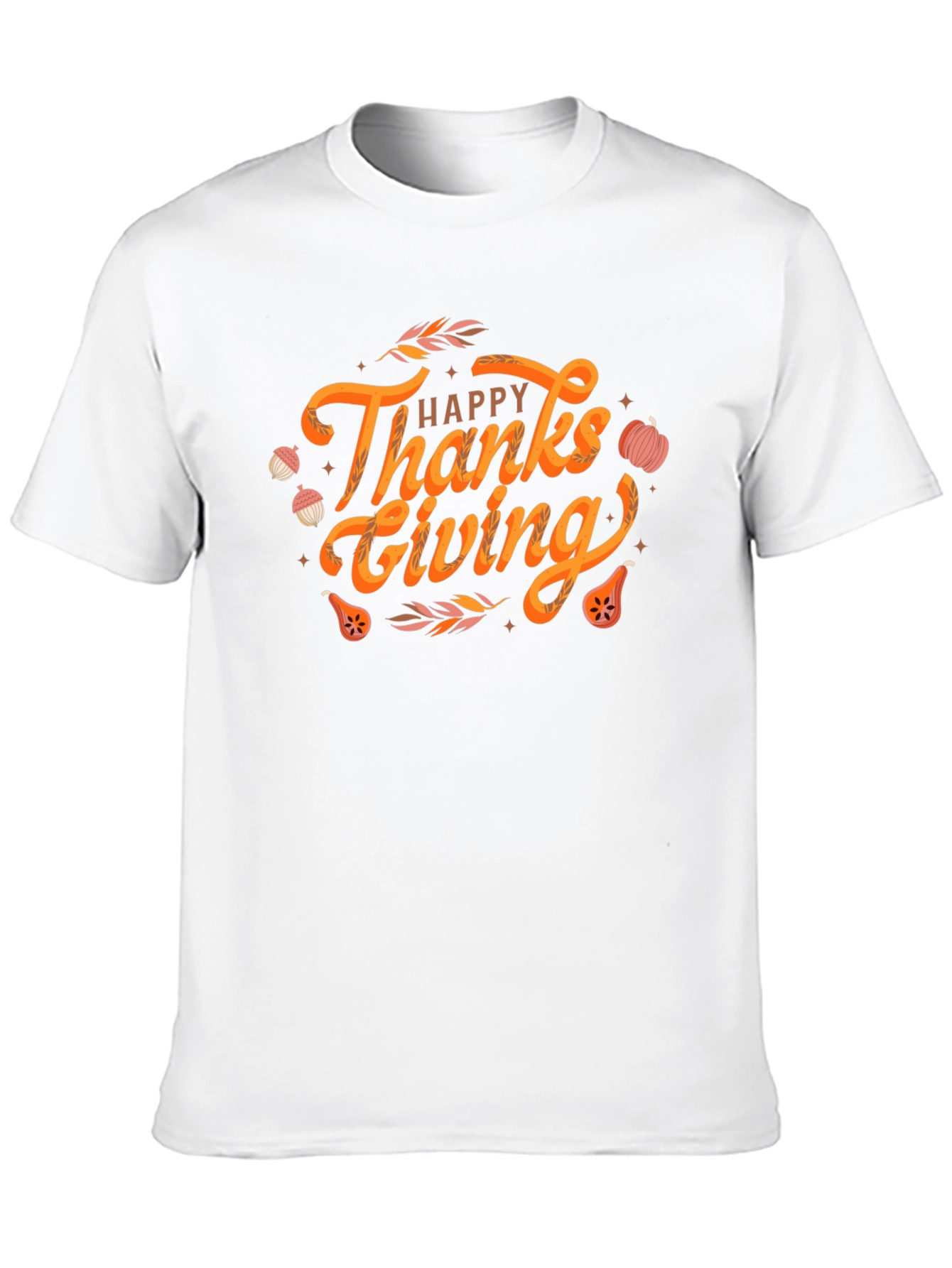 Happy Thanksgiving Graphic Tee - Black