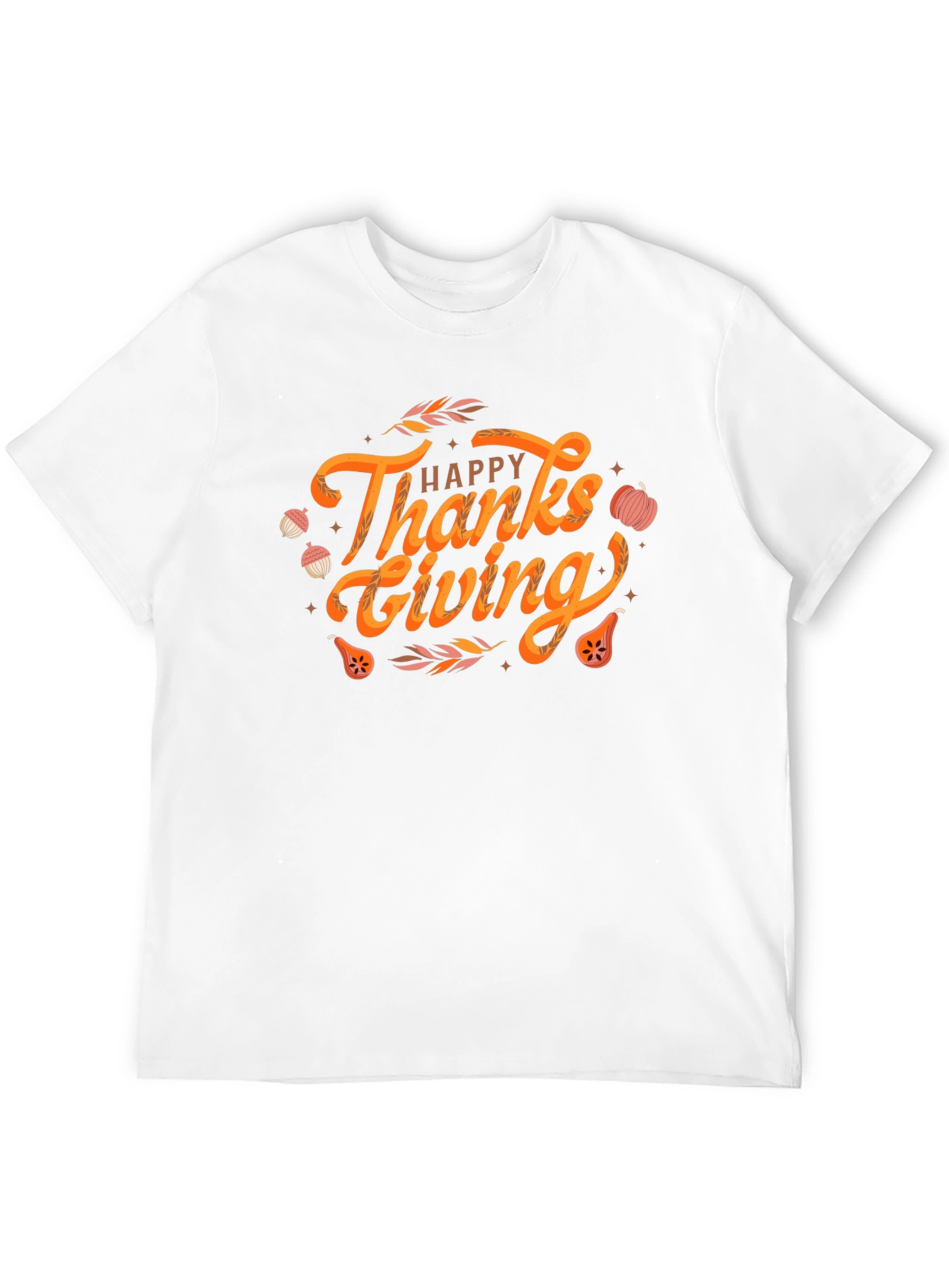 Happy Thanksgiving Graphic Tee - Black
