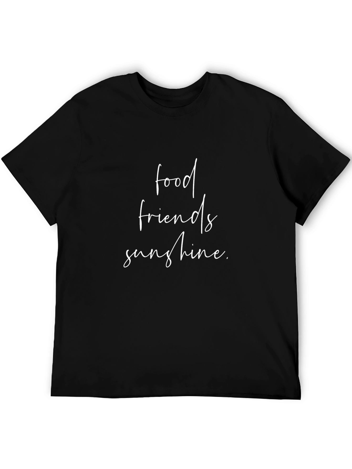 Food Friends Sunshine Black Graphic Tee