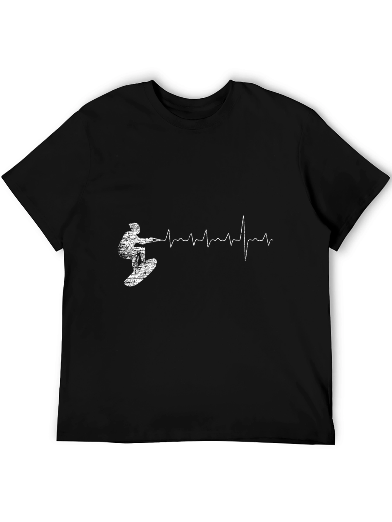 Wakeboard Heartbeat T-Shirt - Black