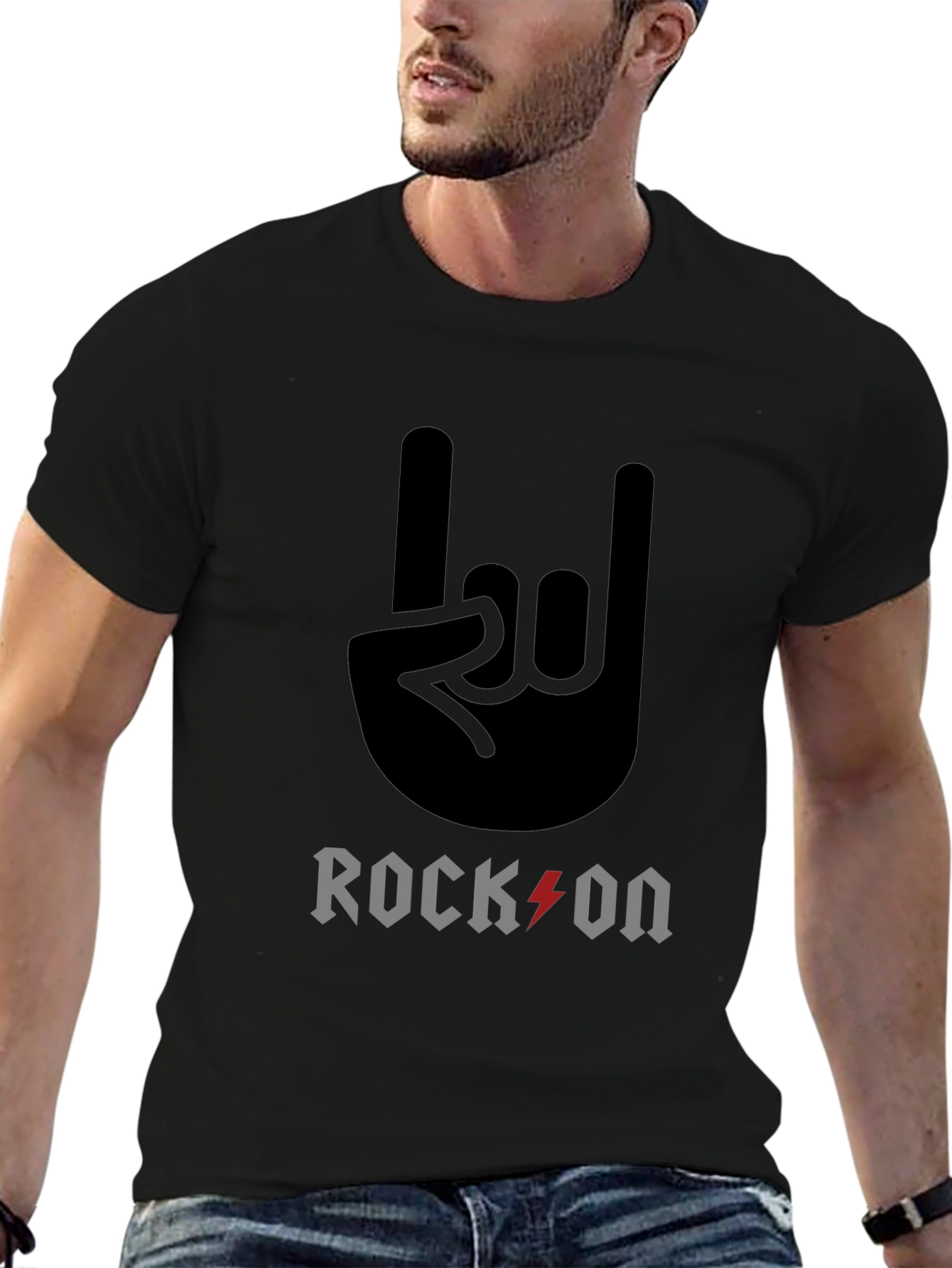 Rock On Graphic Tee - Classic Black