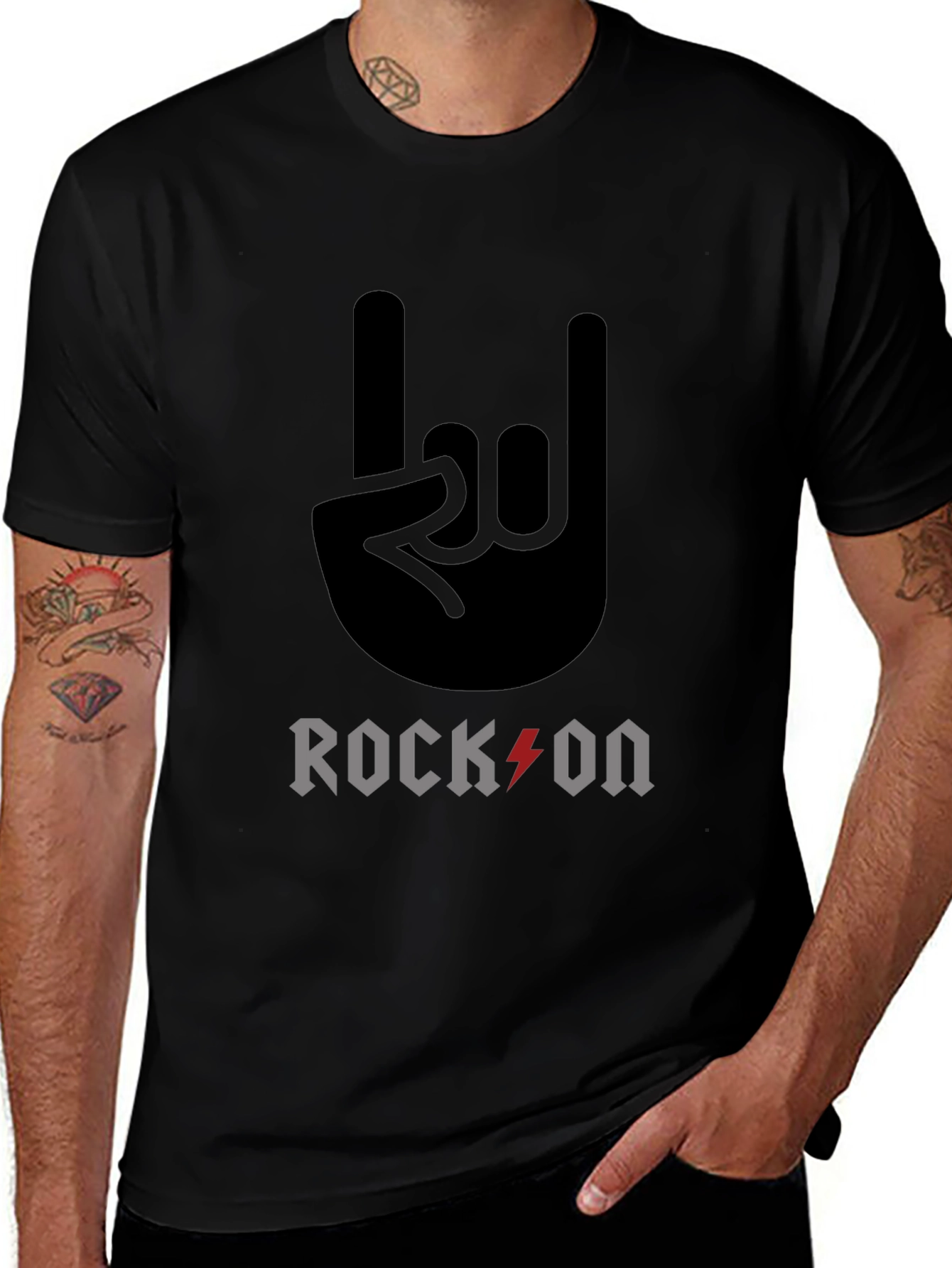 Rock On Graphic Tee - Classic Black