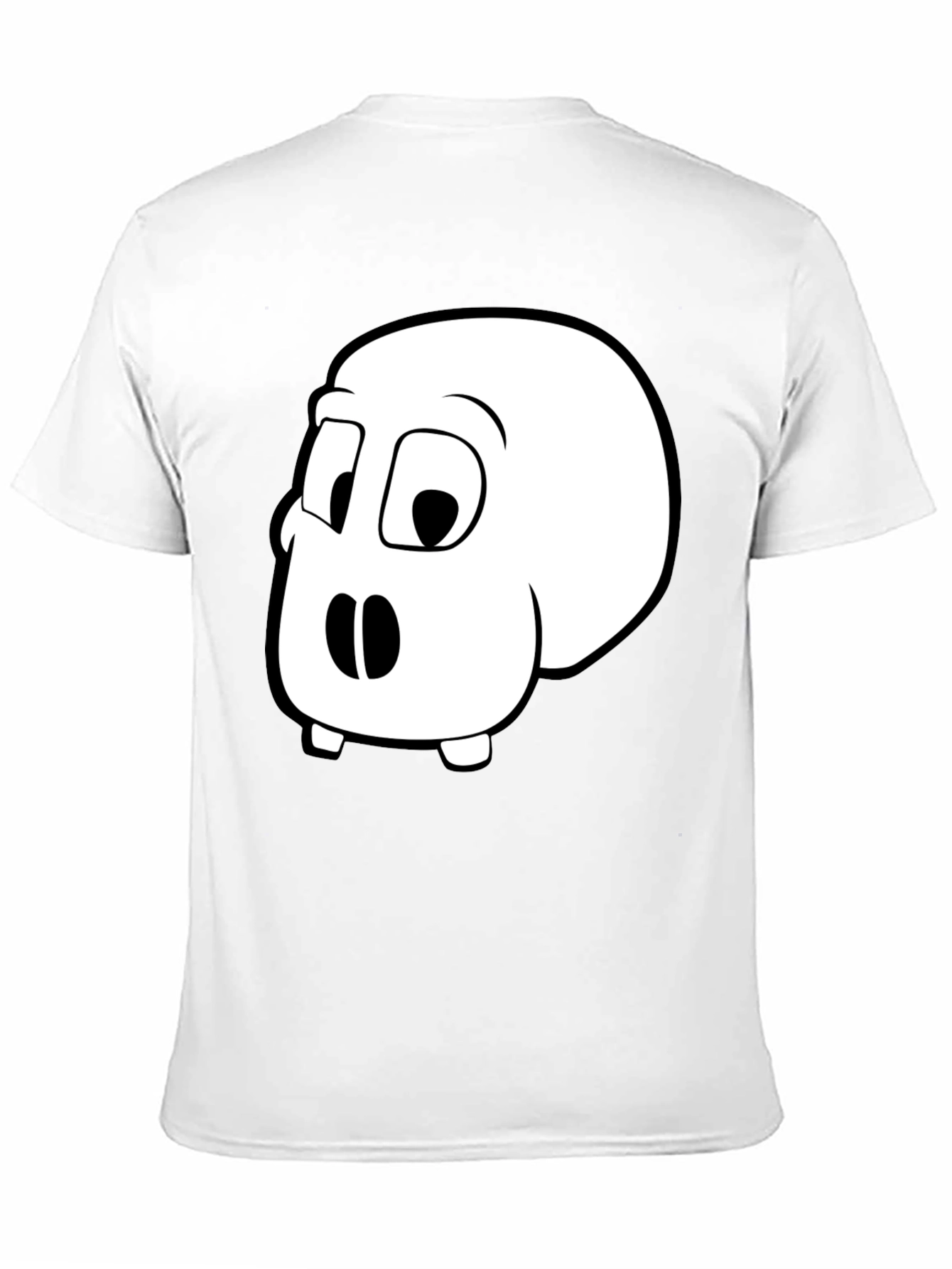 Cartoon Skull Graphic T-Shirt - Black