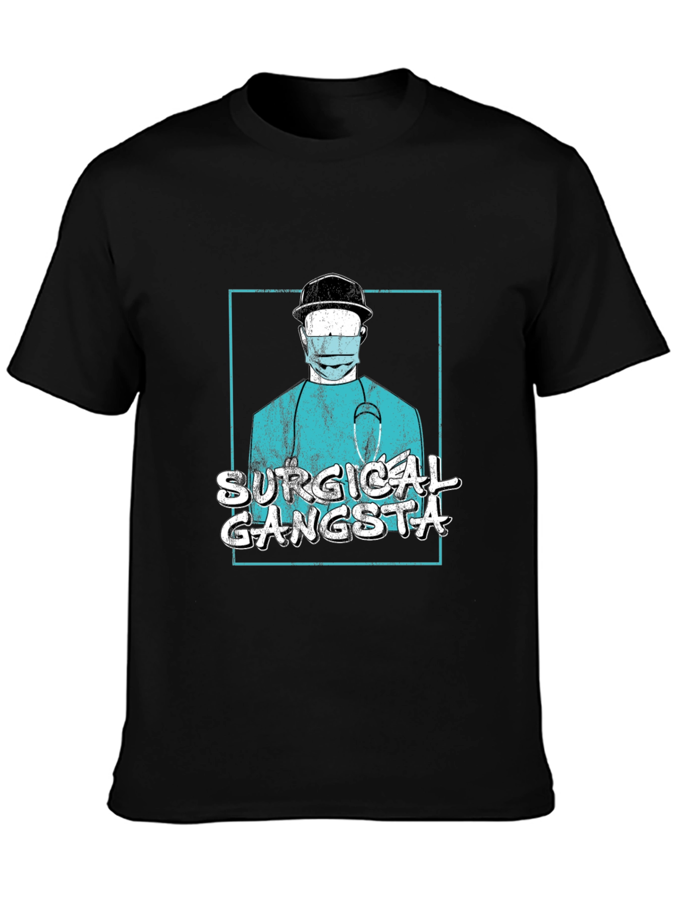 Surgical Gangsta Graphic T-Shirt - Black