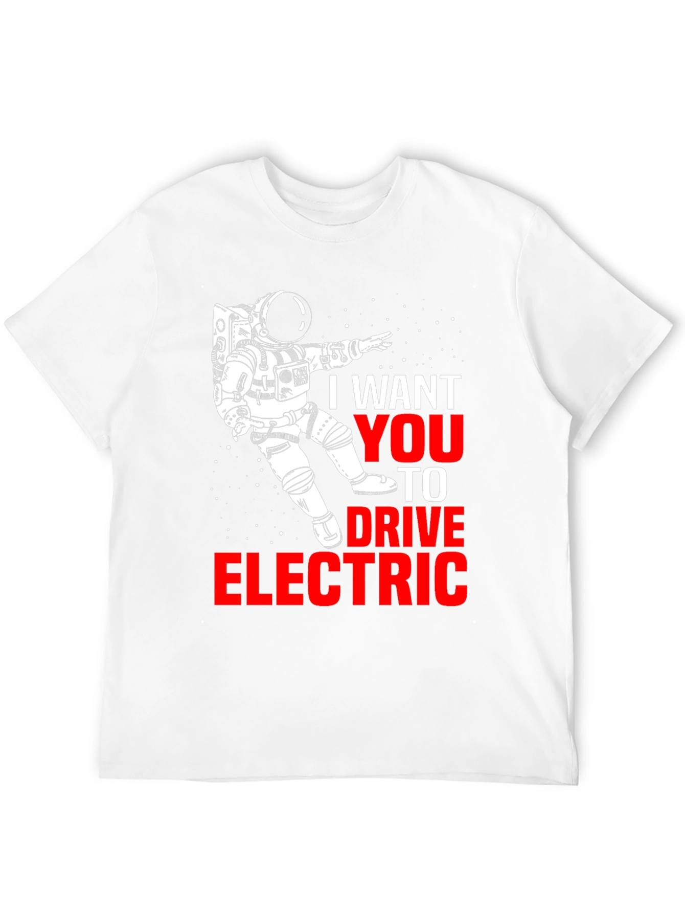 Drive Electric T-Shirt - Astronaut Design