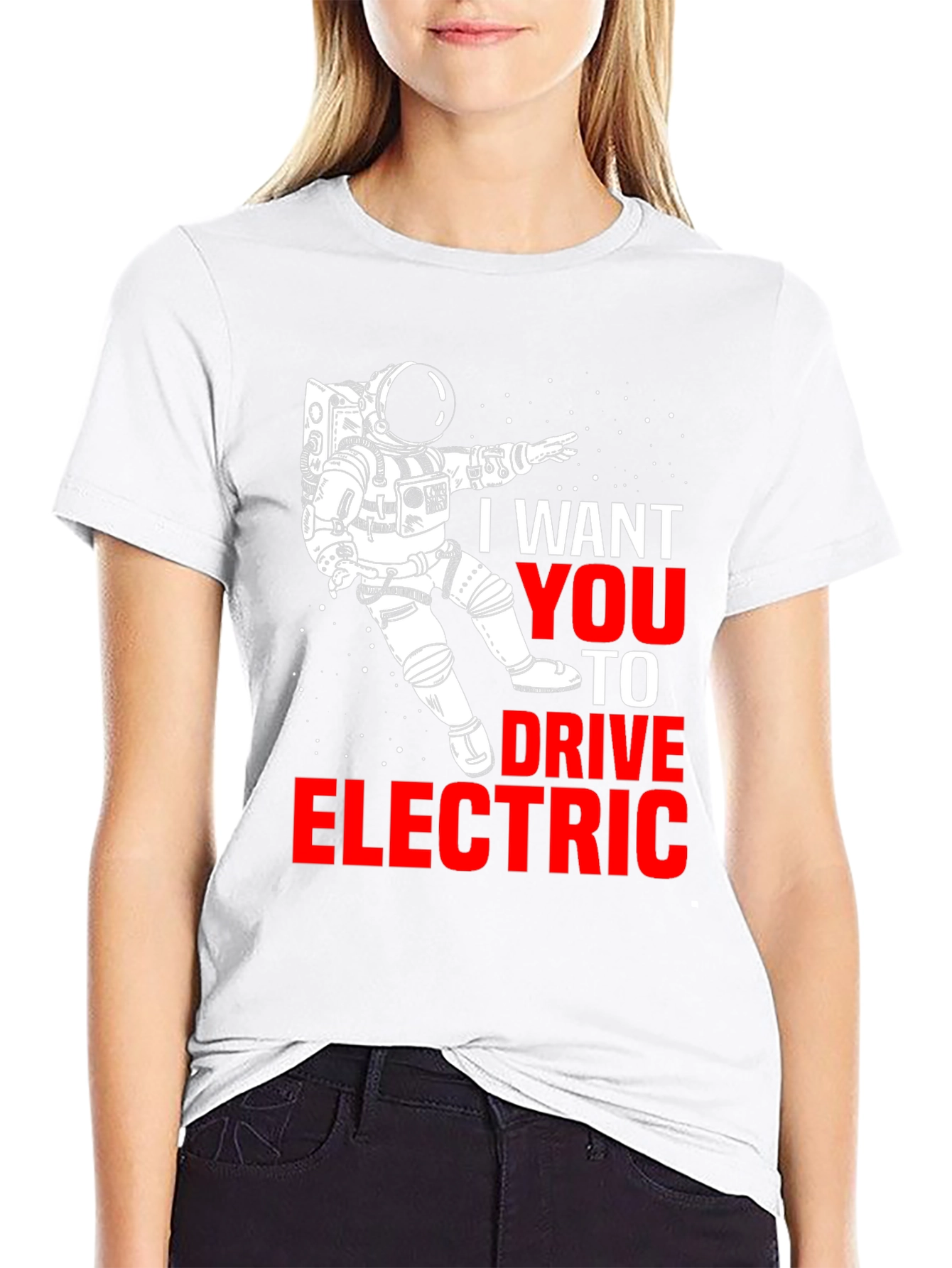 Drive Electric T-Shirt - Astronaut Design