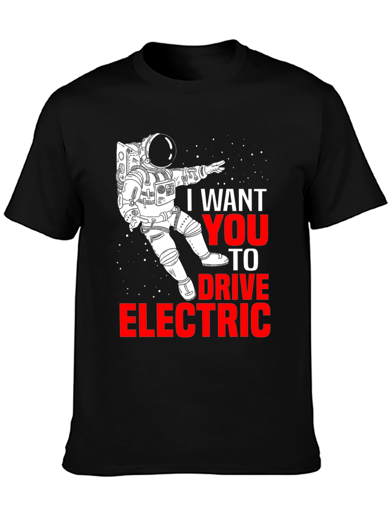 Drive Electric T-Shirt - Astronaut Design