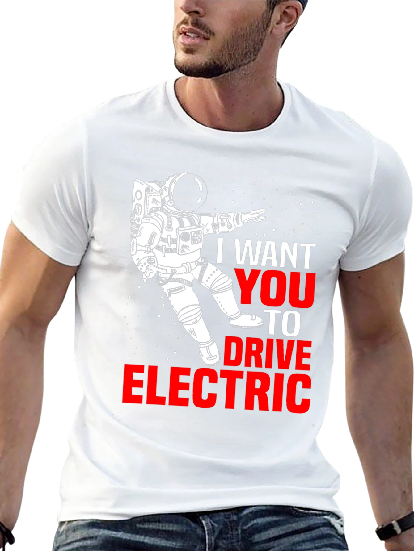 Drive Electric T-Shirt - Astronaut Design