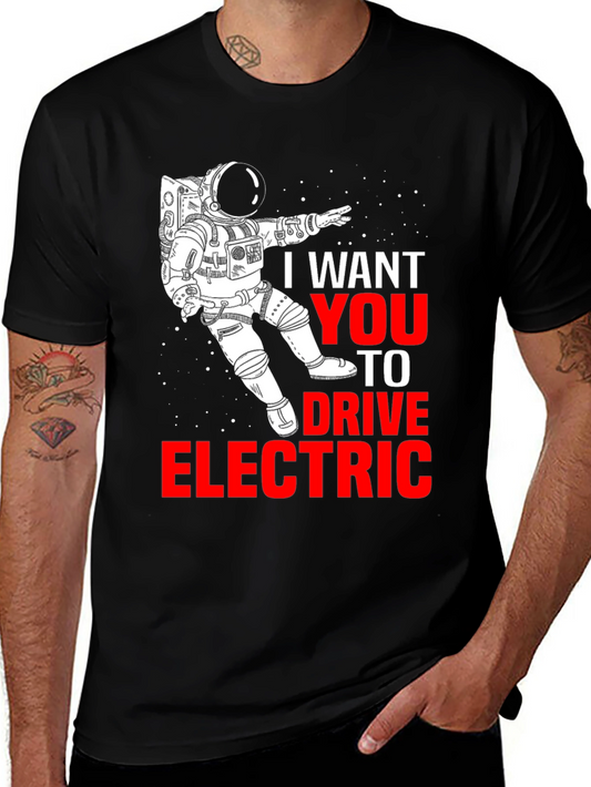 Drive Electric T-Shirt - Astronaut Design