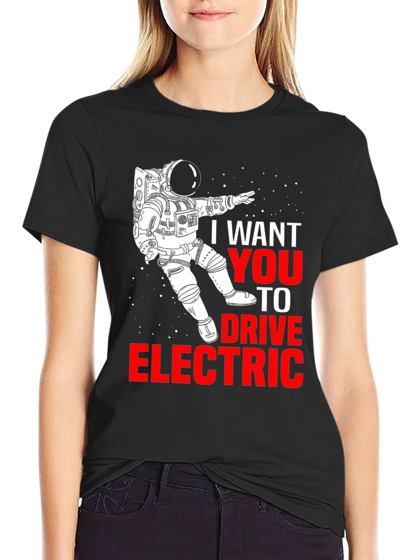 Drive Electric T-Shirt - Astronaut Design