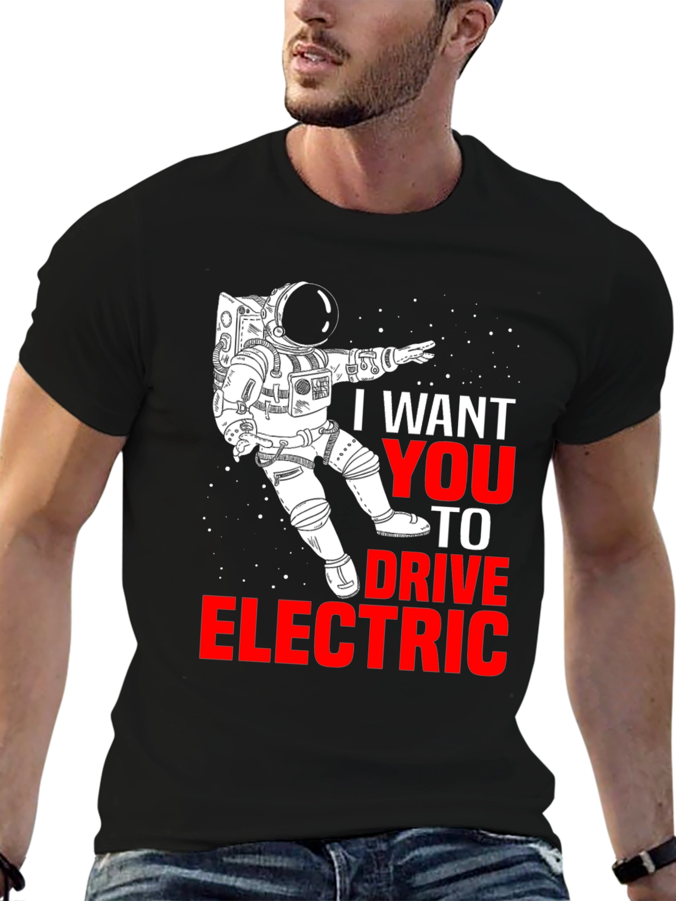 Drive Electric T-Shirt - Astronaut Design