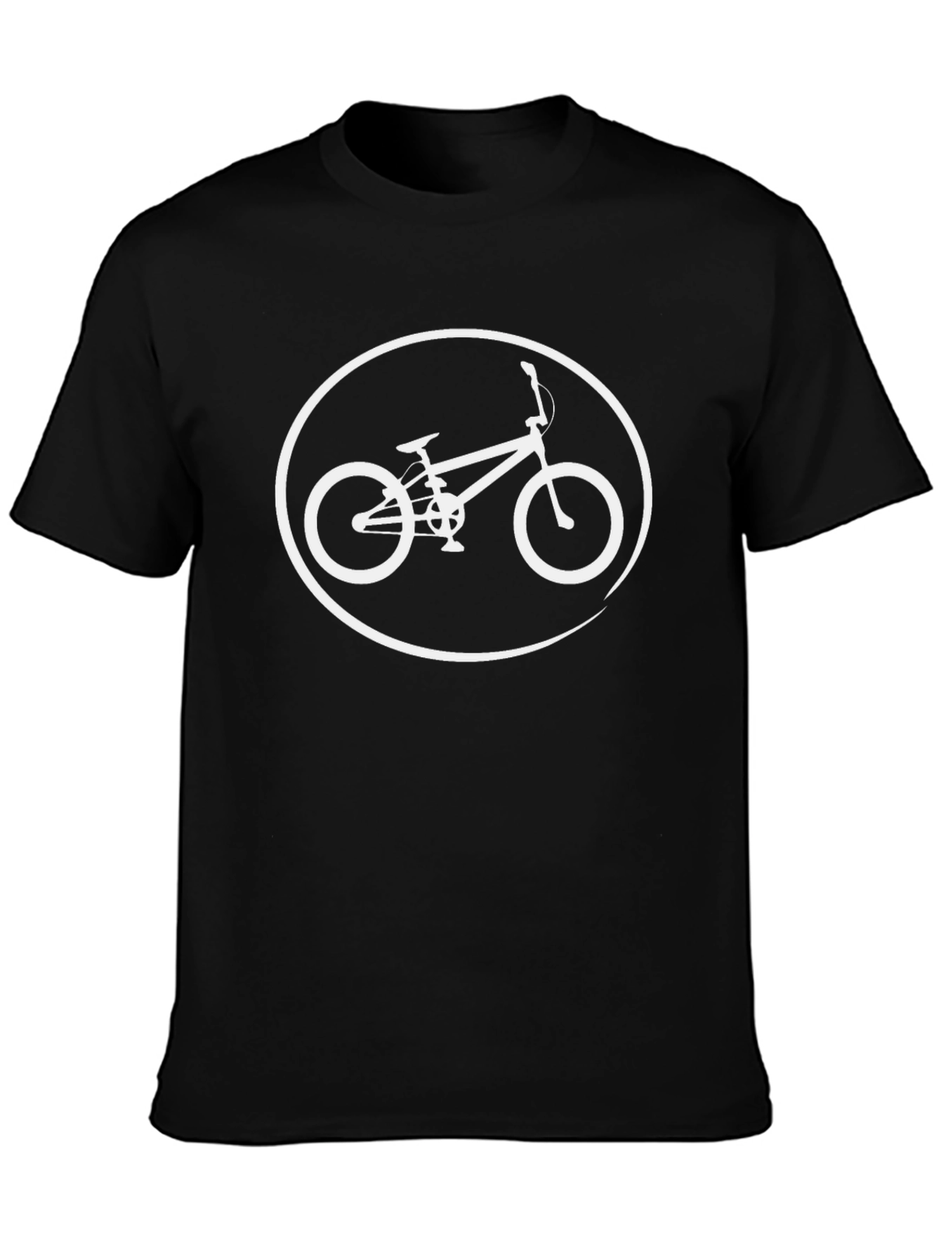 Cool BMX Bike Graphic Tee - Black Cotton Shirt