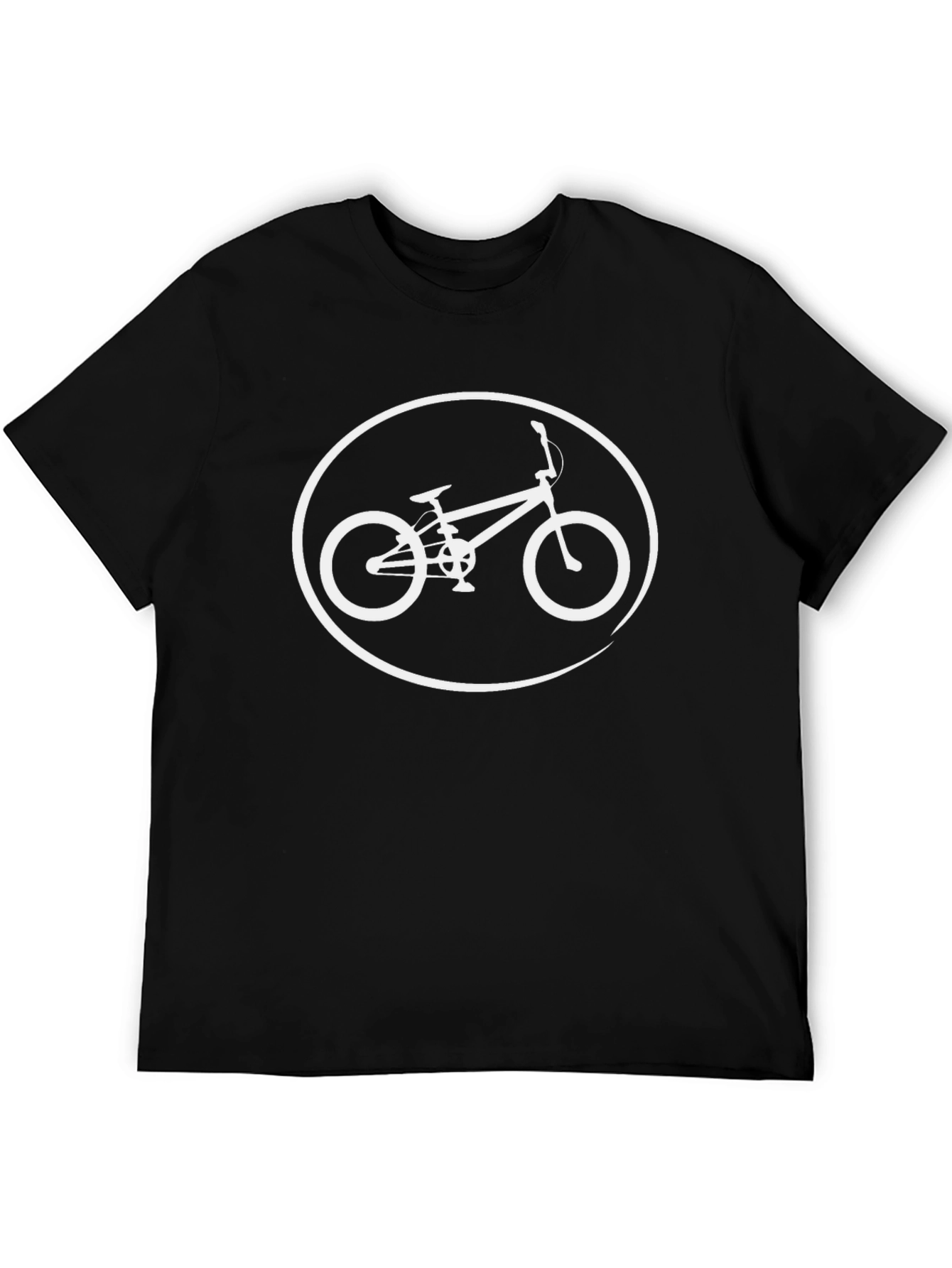 Cool BMX Bike Graphic Tee - Black Cotton Shirt
