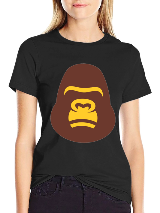 Gorilla Face Graphic Print Mens Black T-Shirt
