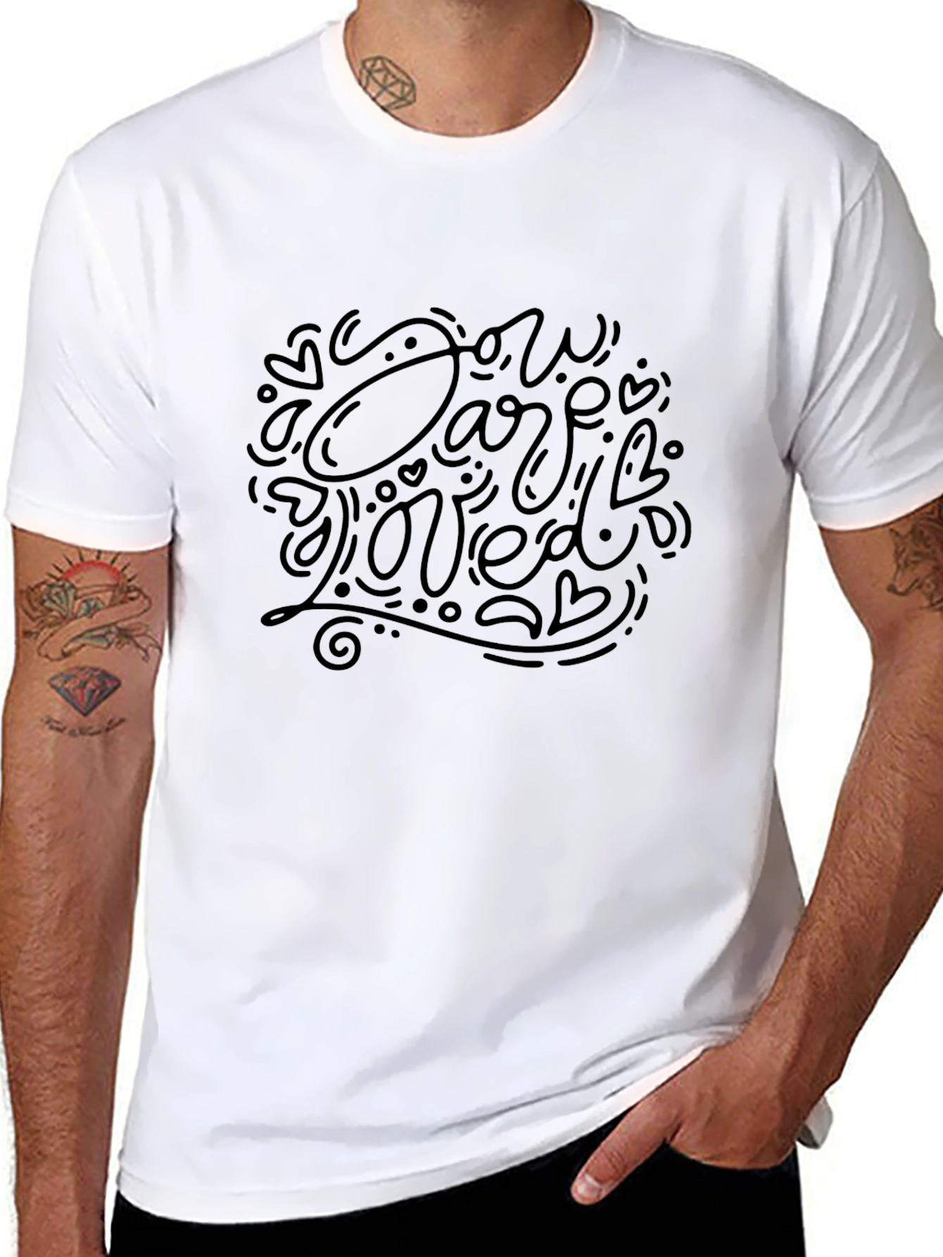 Loved Design Black T-Shirt