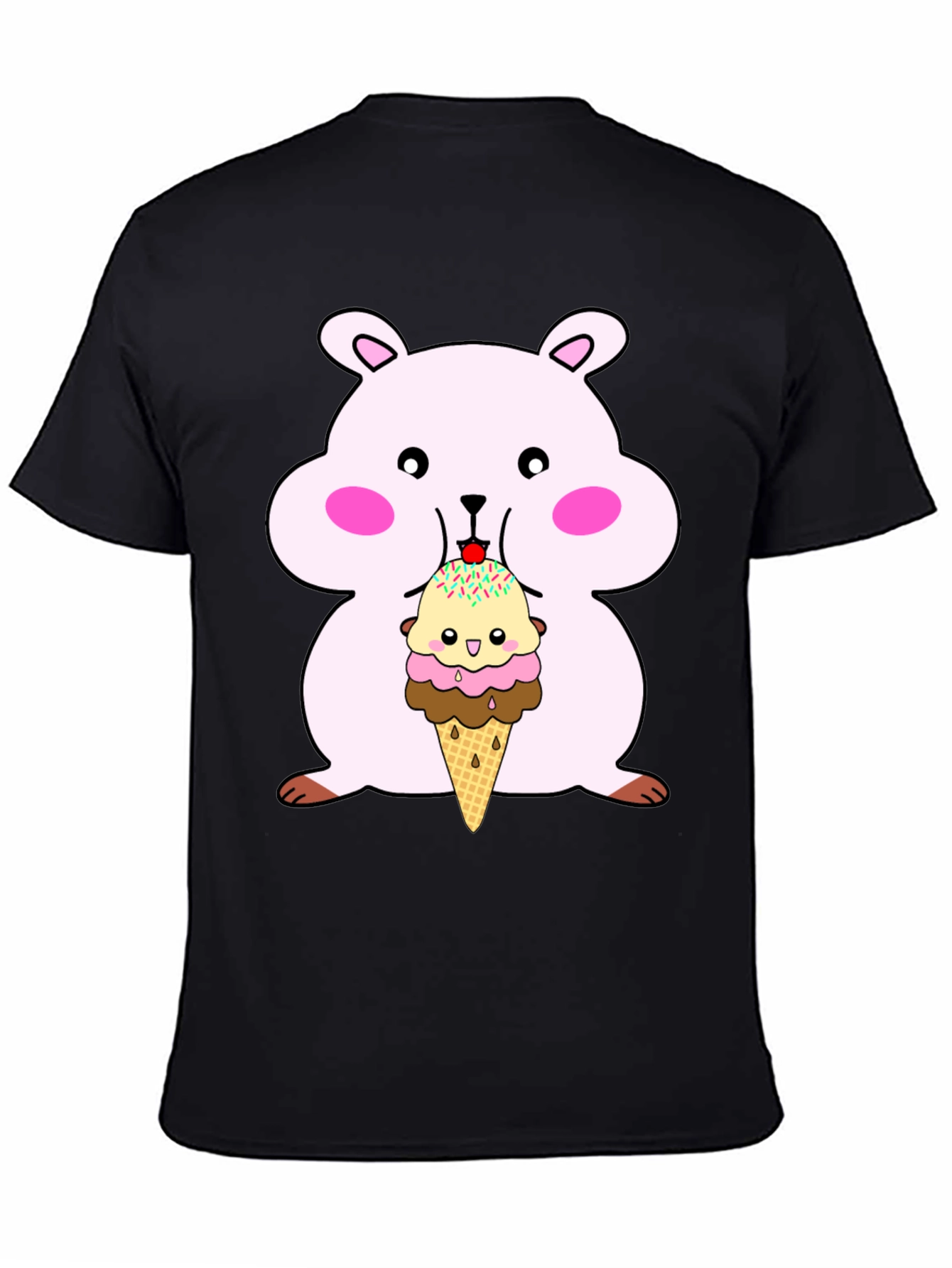 Hamster Eating Ice Cream Graphic Tee