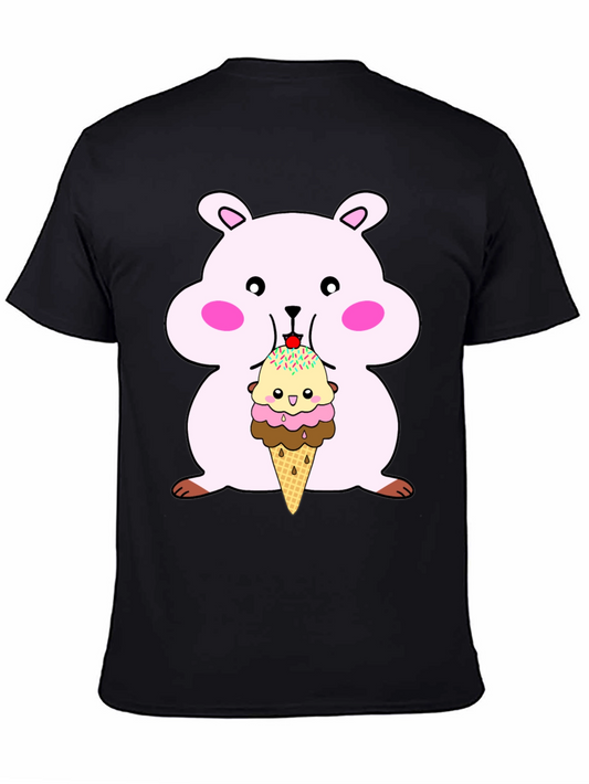 Hamster Eating Ice Cream Graphic Tee