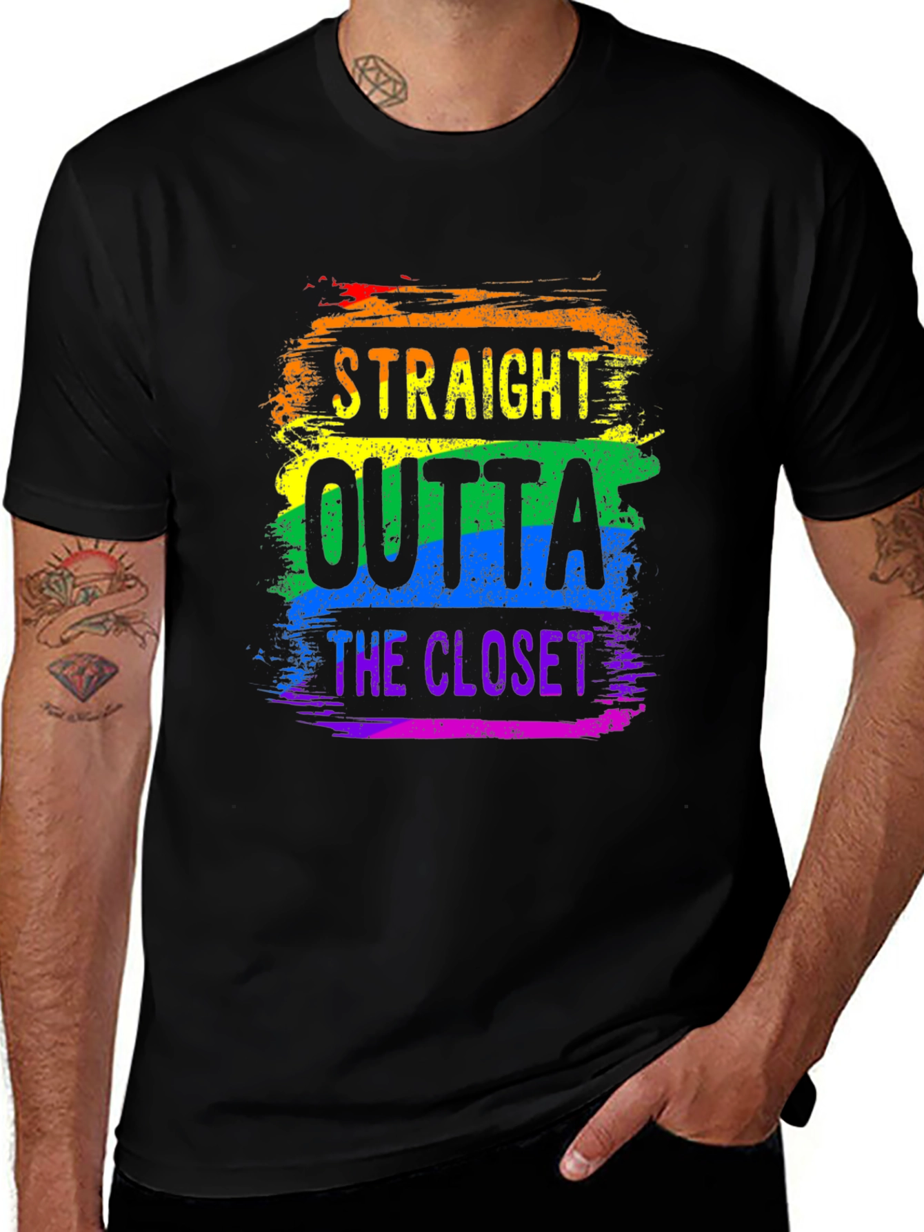Straight Outta the Closet Rainbow Pride T-Shirt