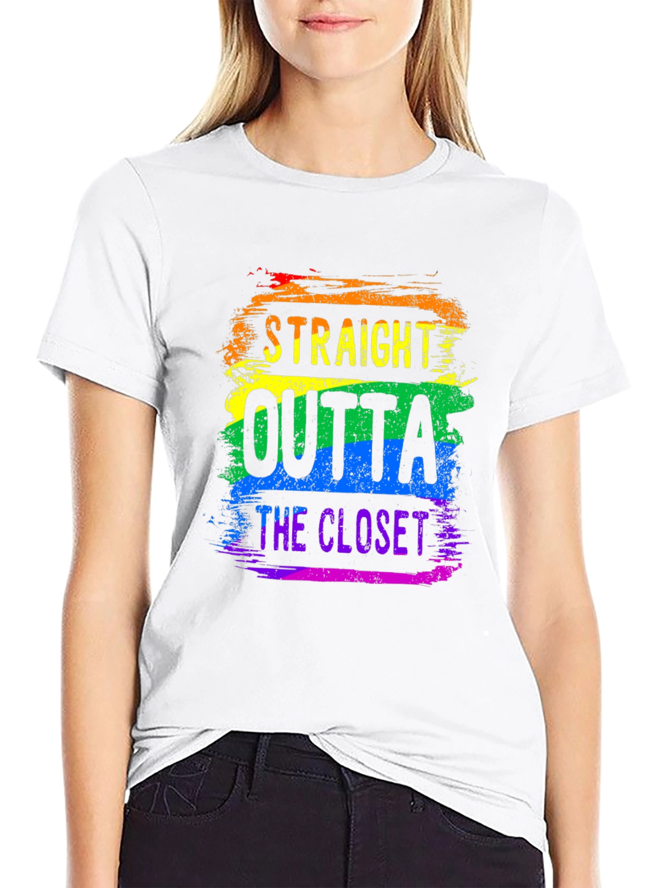 Straight Outta the Closet Rainbow Pride T-Shirt