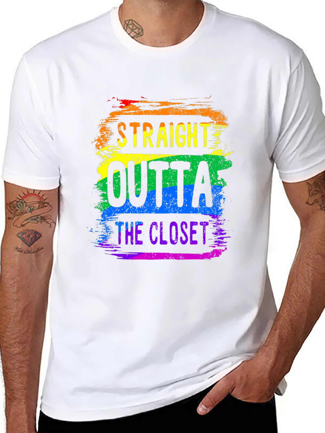 Straight Outta the Closet Rainbow Pride T-Shirt