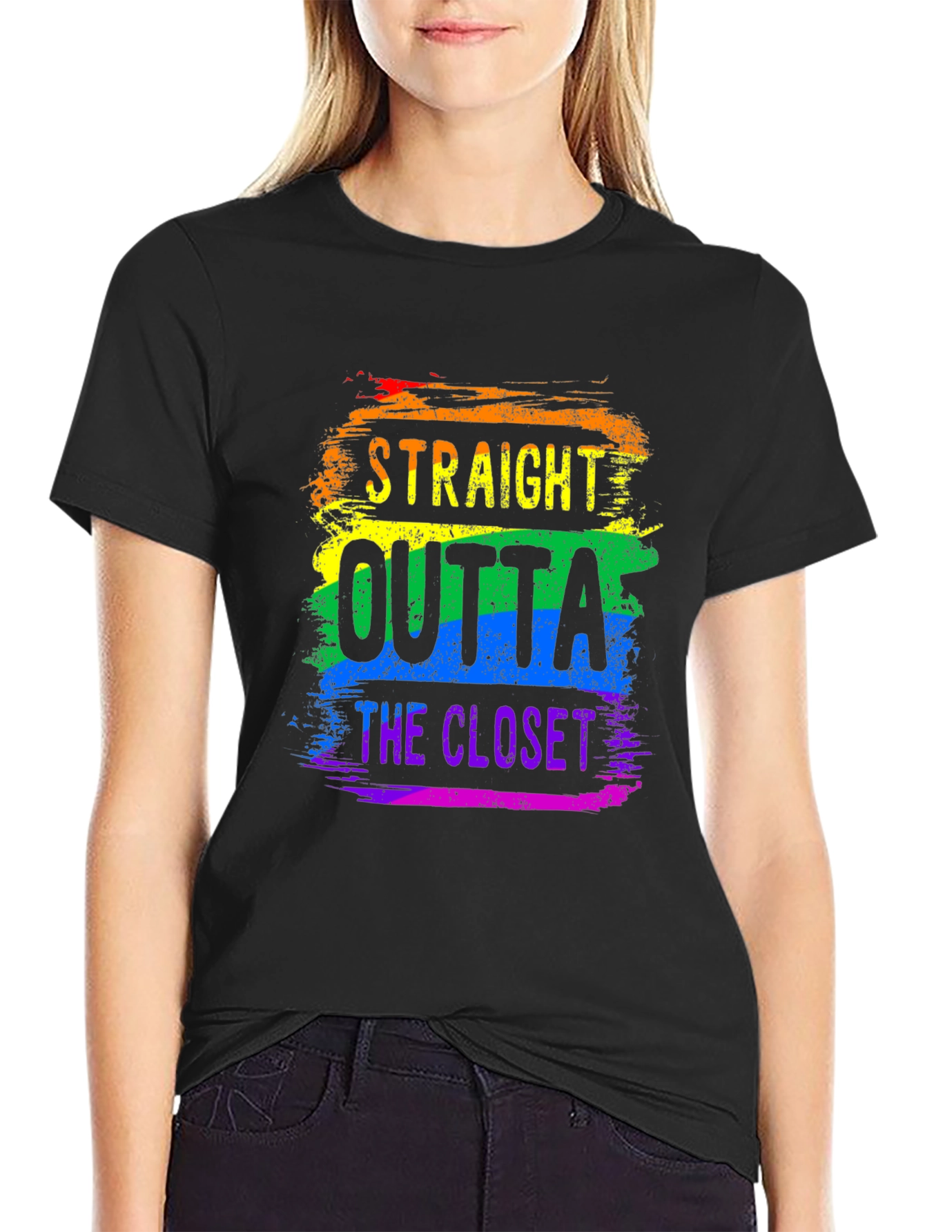 Straight Outta the Closet Rainbow Pride T-Shirt