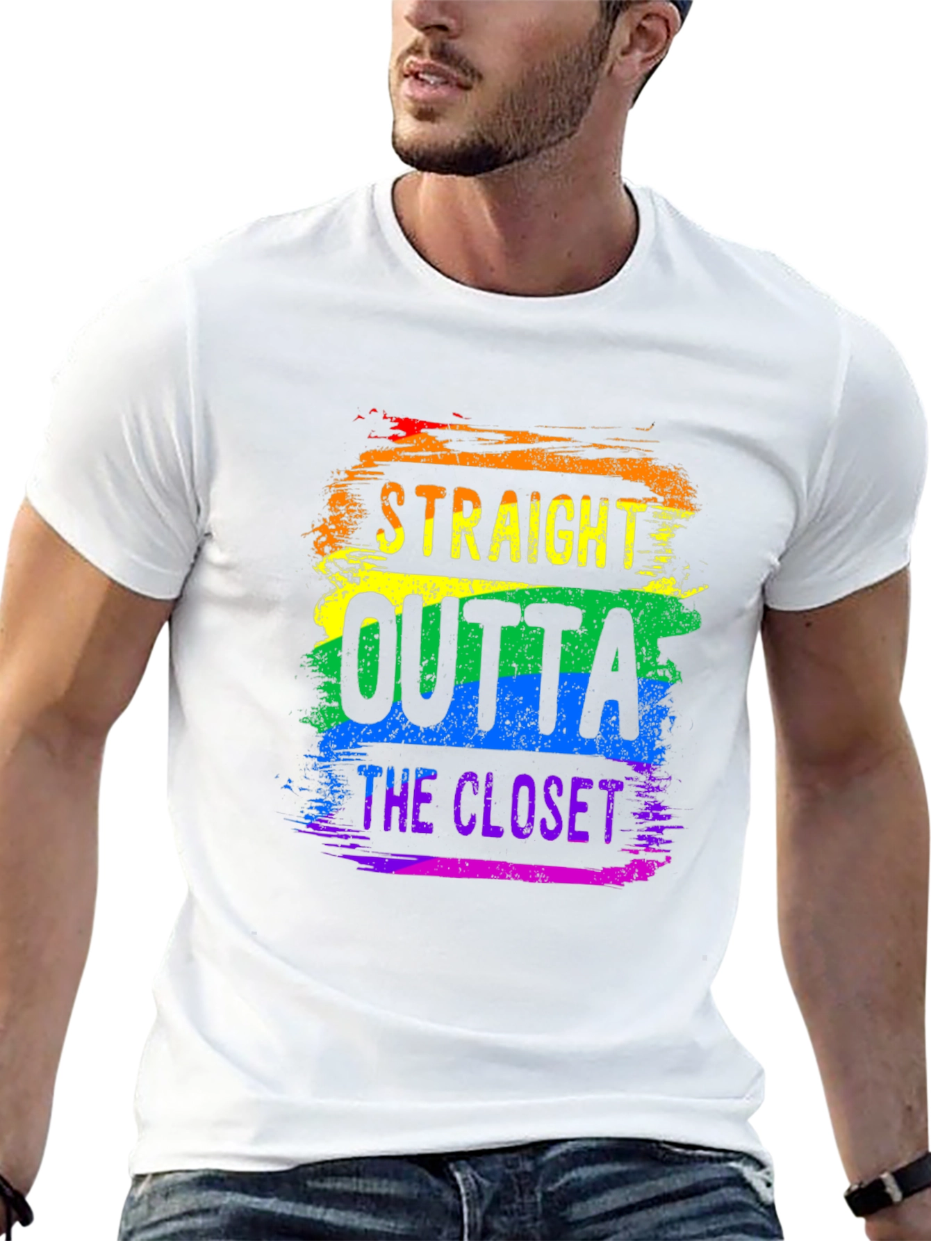 Straight Outta the Closet Rainbow Pride T-Shirt