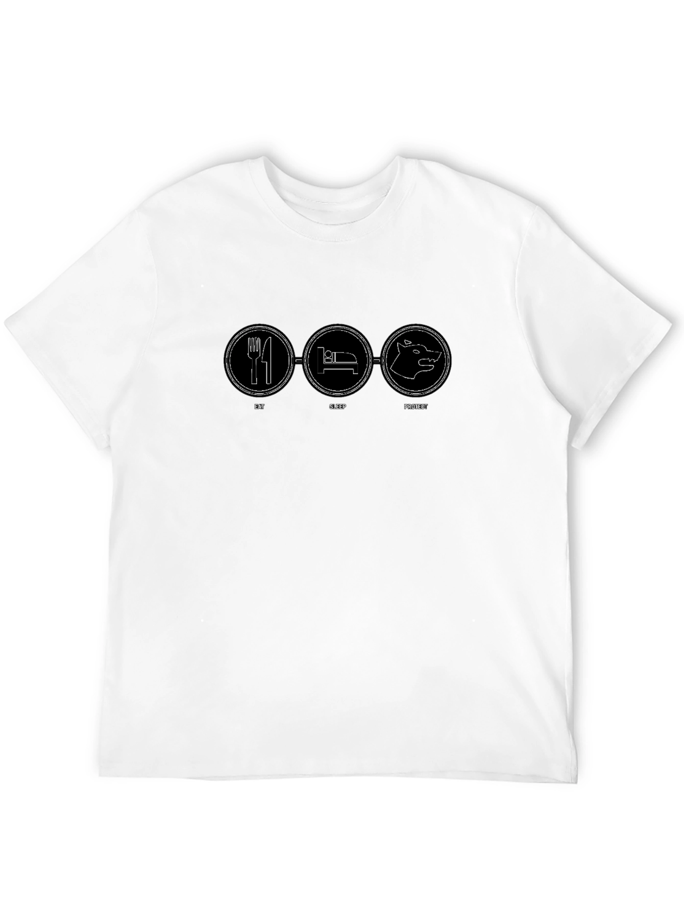 Eat Sleep Protect Graphic Tee - Black