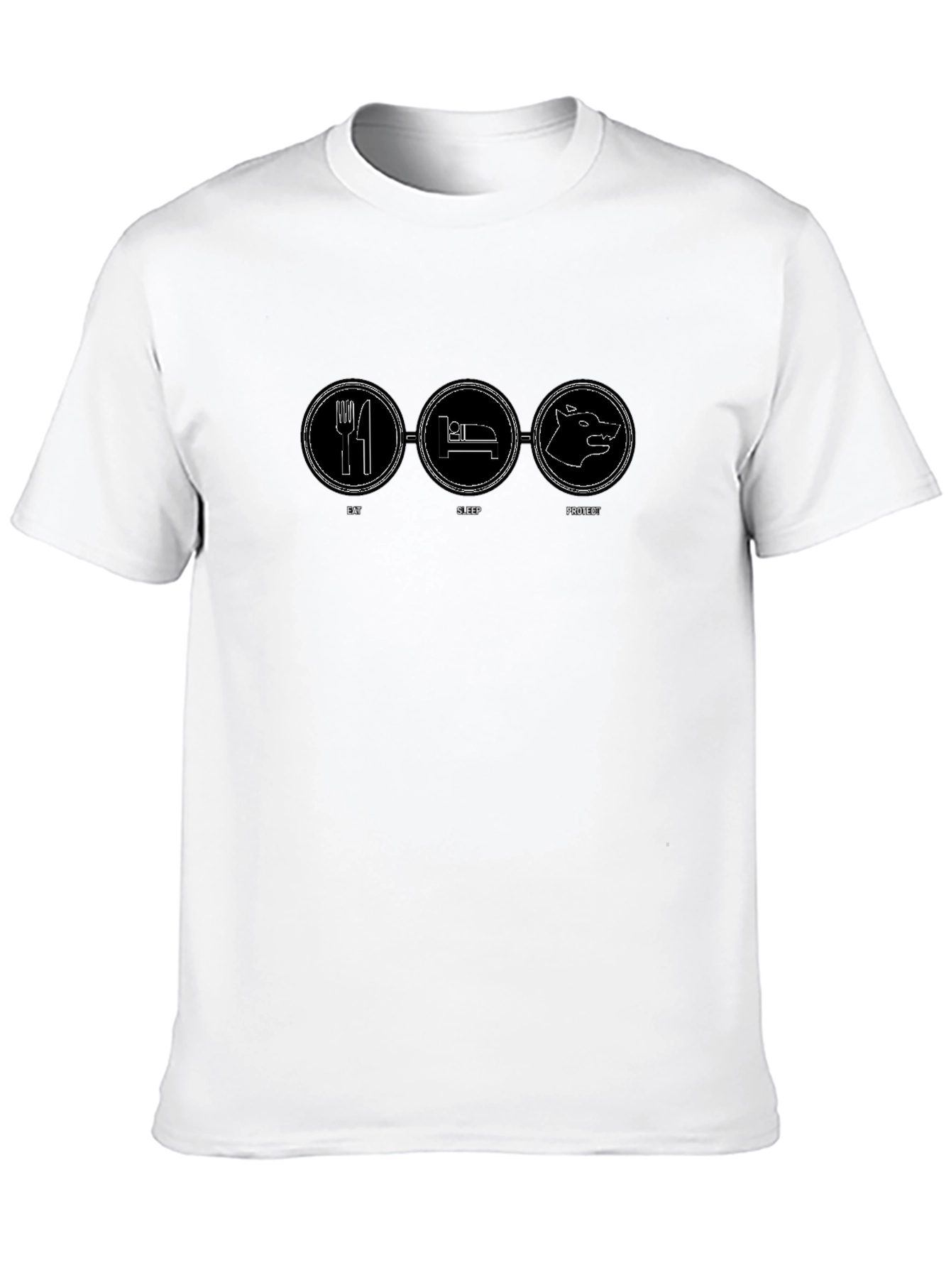 Eat Sleep Protect Graphic Tee - Black
