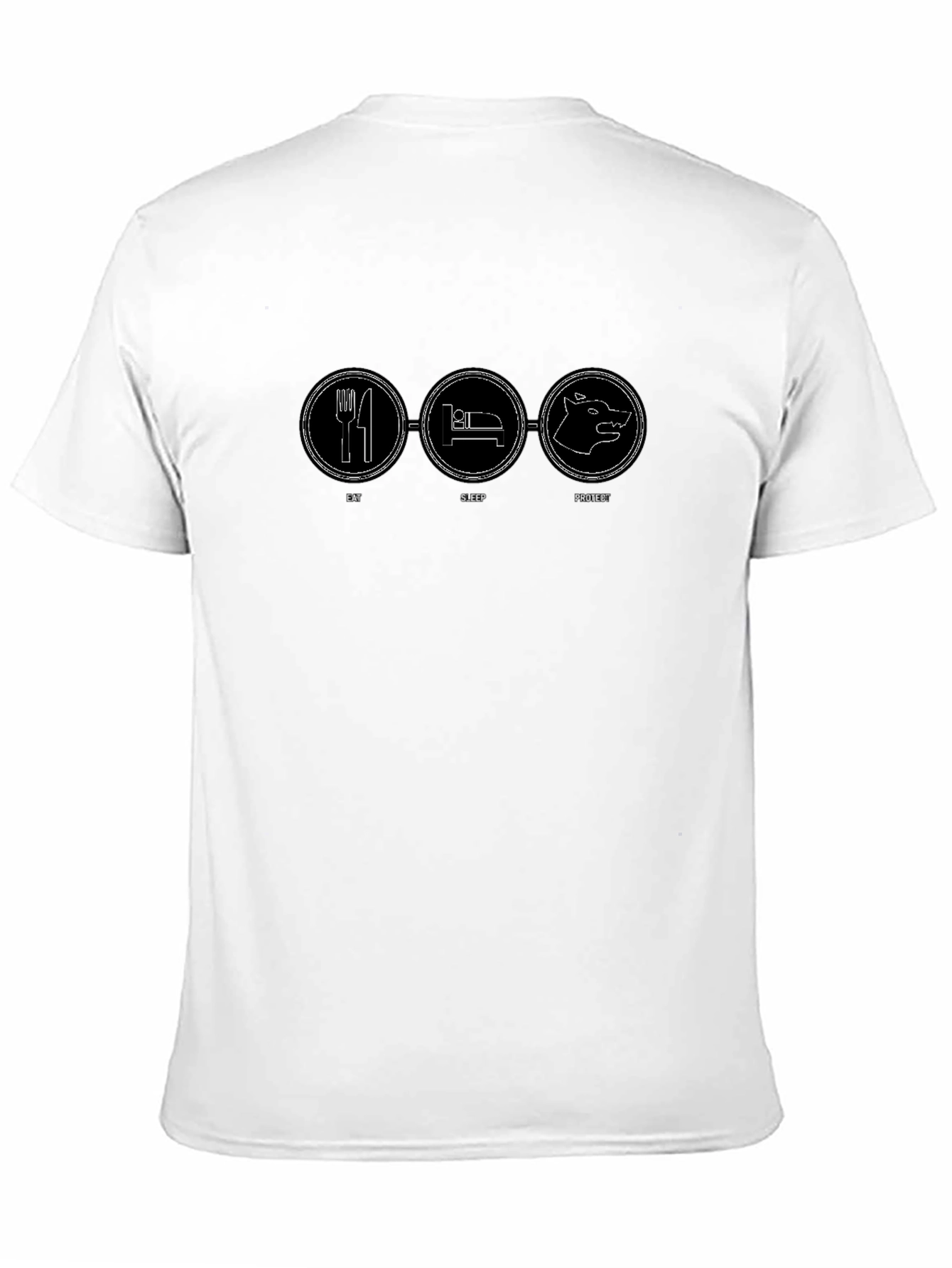 Eat Sleep Protect Graphic Tee - Black