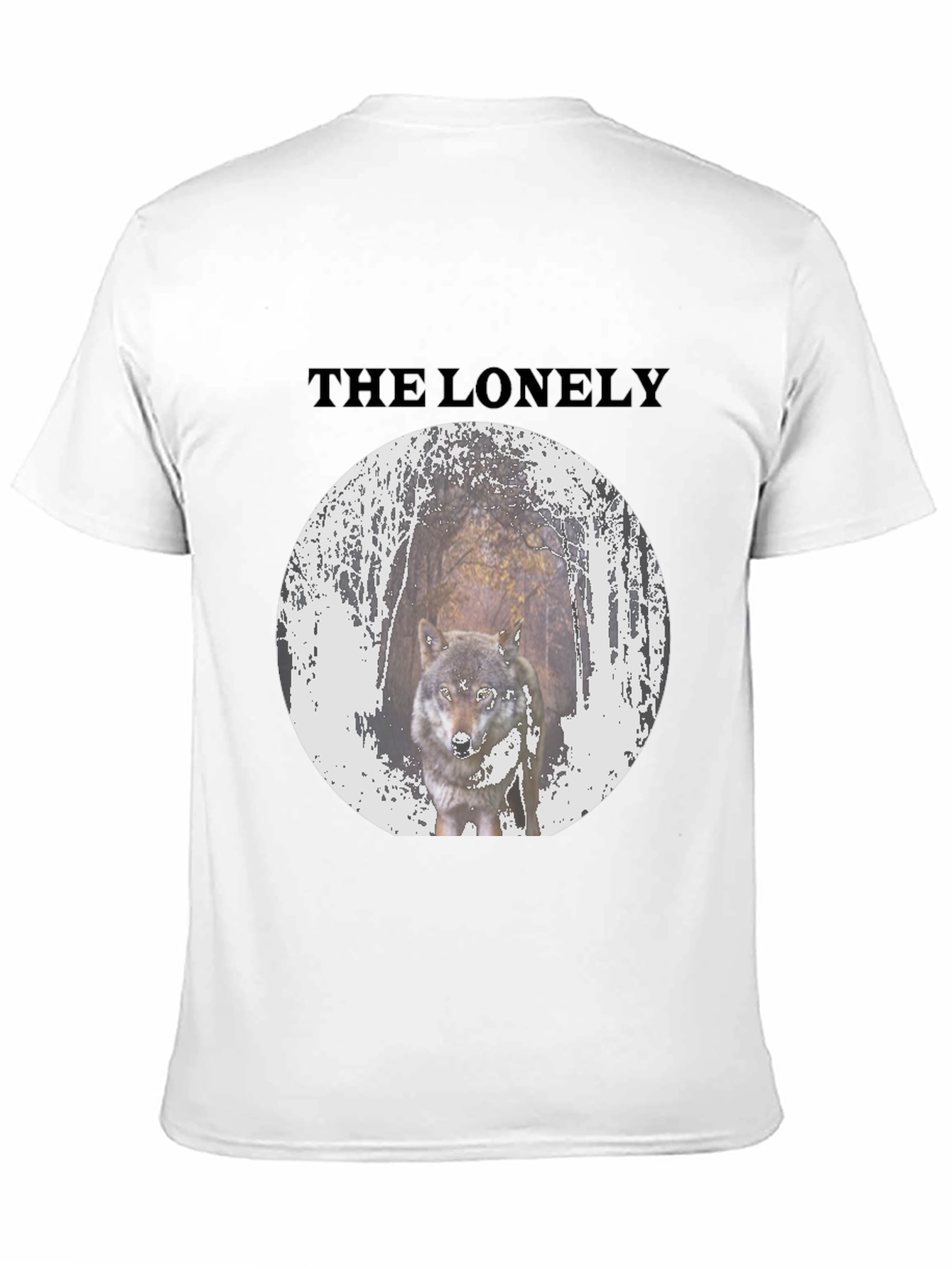 The Lonely Wolf Graphic T-Shirt - Black