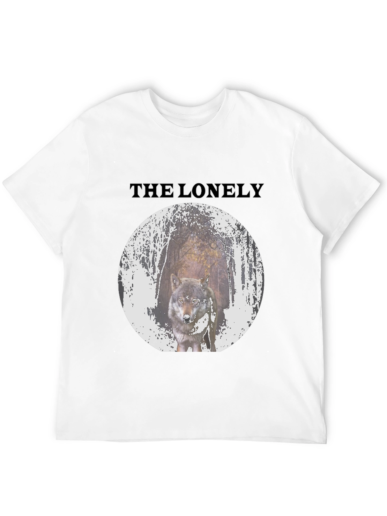 The Lonely Wolf Graphic T-Shirt - Black