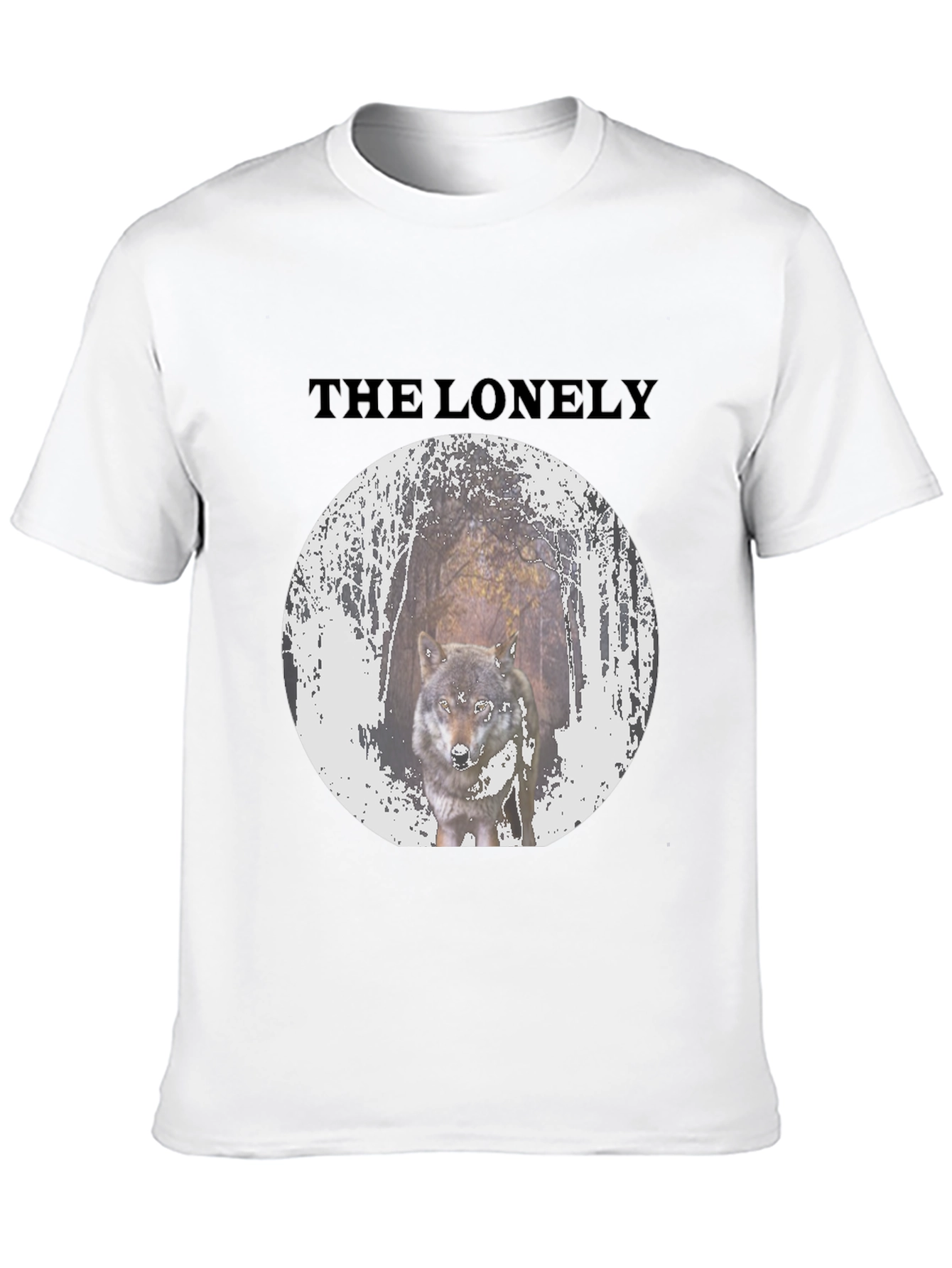 The Lonely Wolf Graphic T-Shirt - Black
