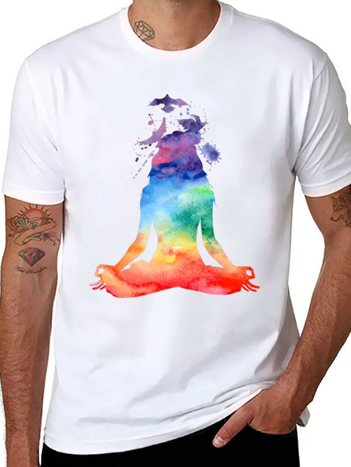 Yoga Meditation Watercolor T-Shirt