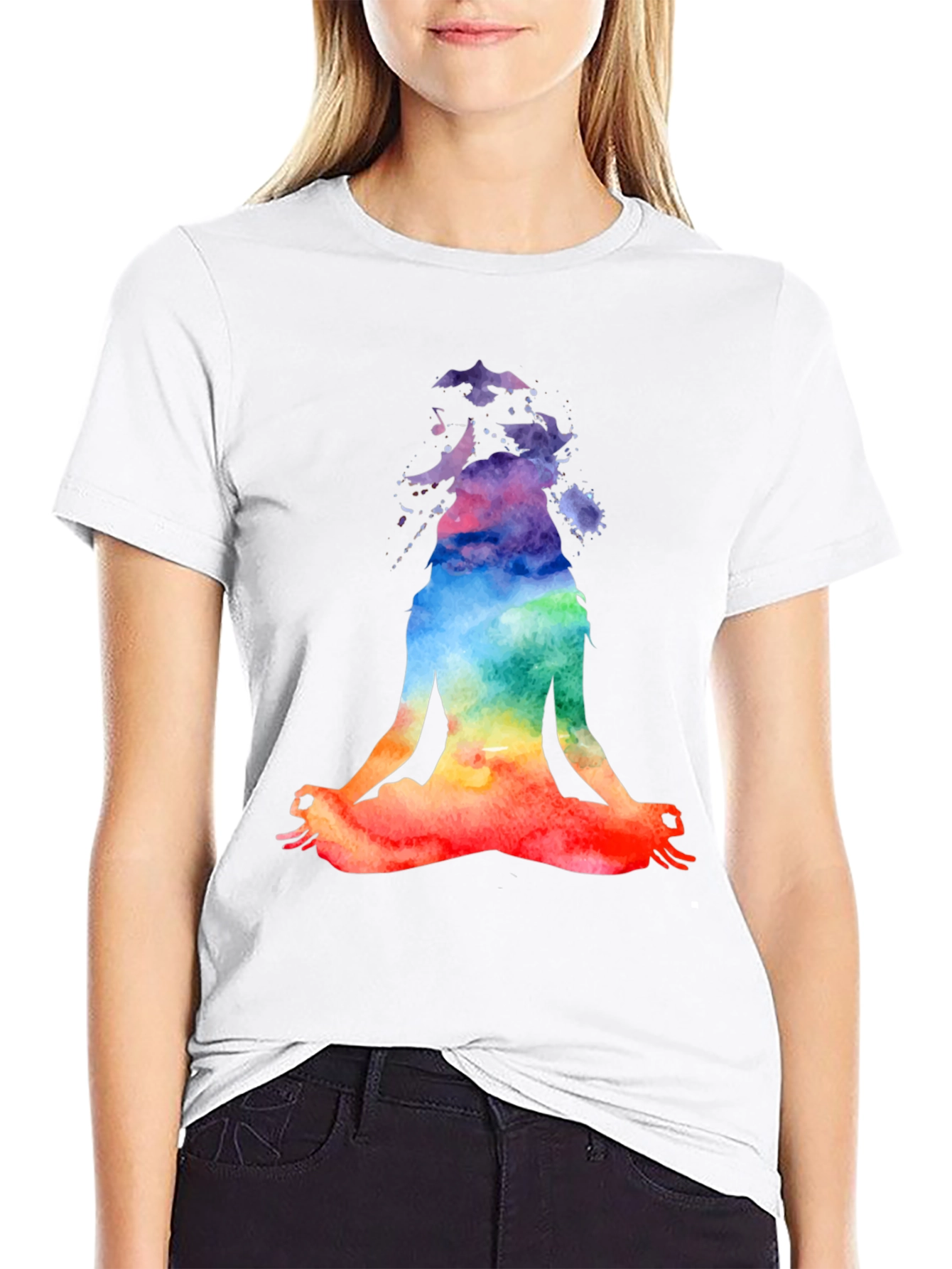 Yoga Meditation Watercolor T-Shirt