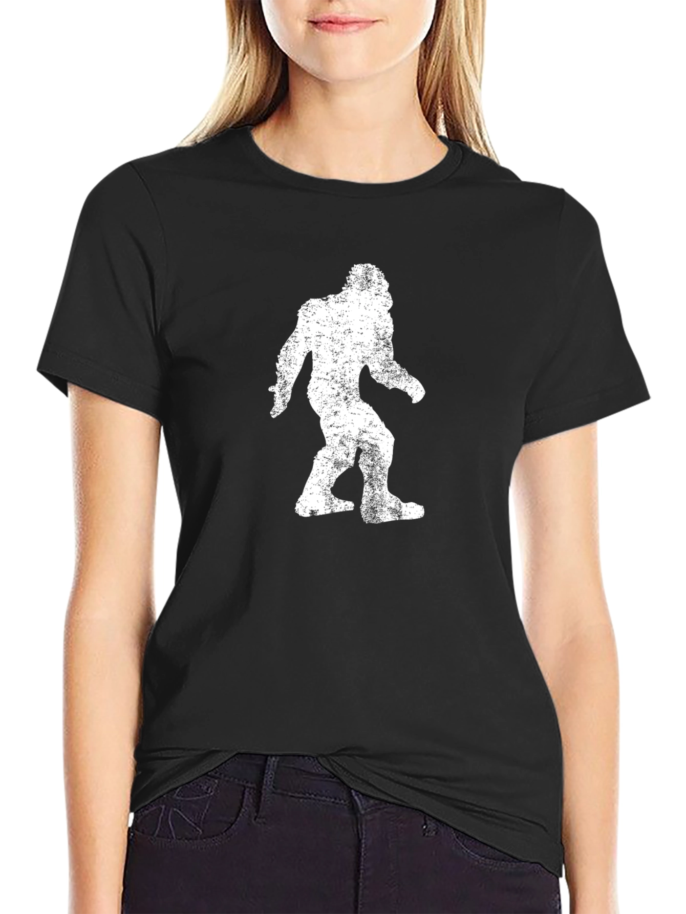 Bigfoot Silhouette Graphic Tee - Black